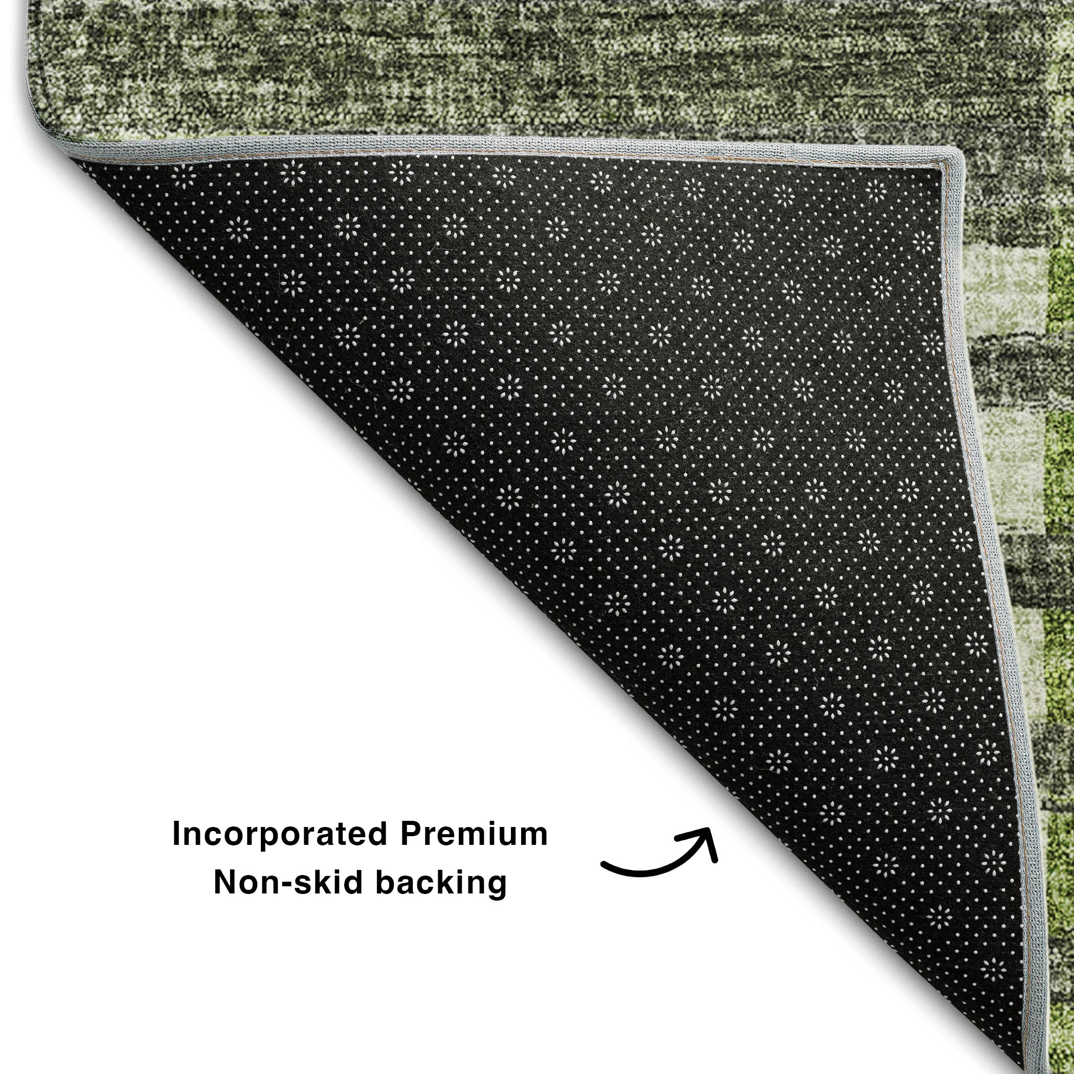 Zanzibar Machine Washable Transitional Green Rug 1'8" x 2'6" #shape_Rectangle