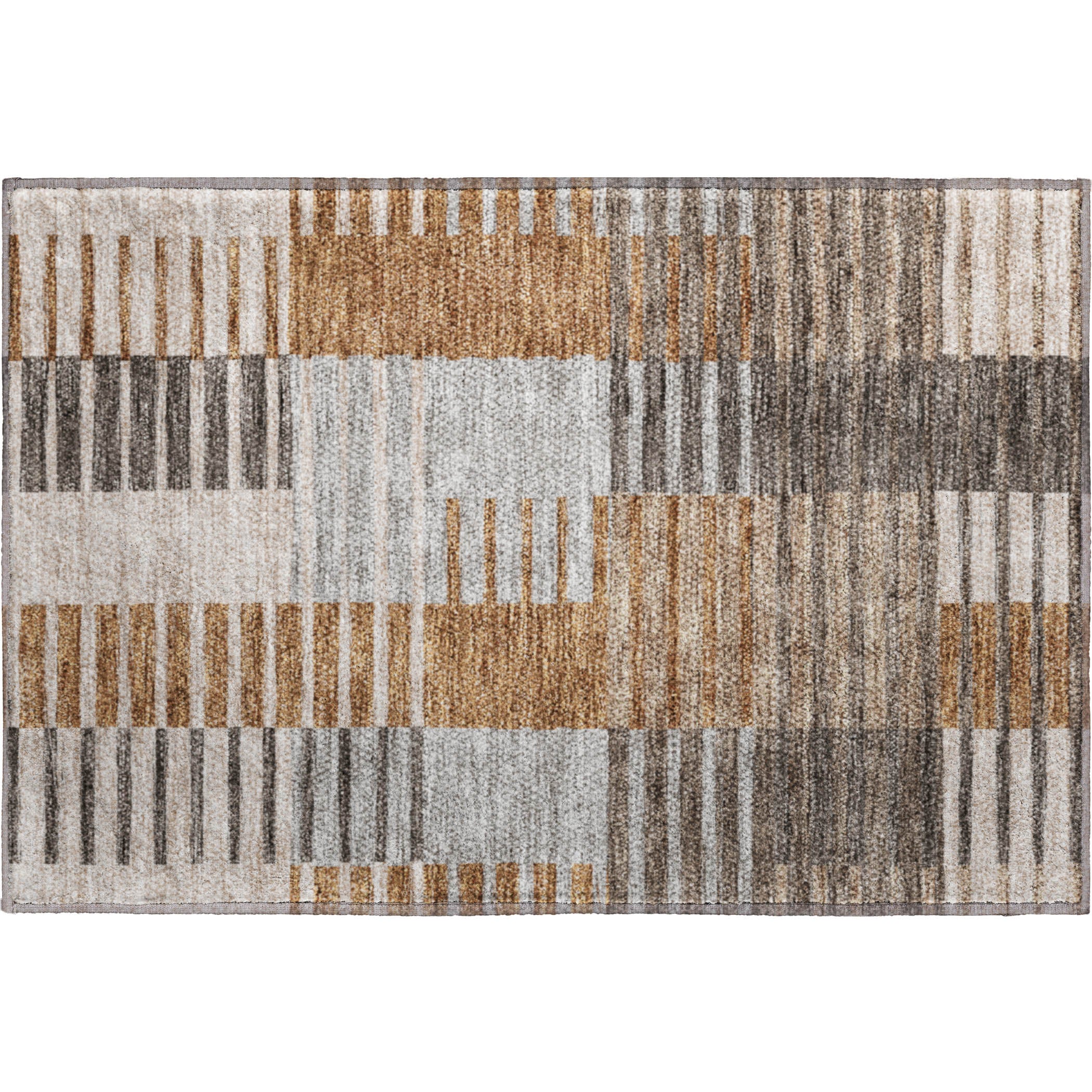 Zanzibar Machine Washable Transitional Paprika Orange Rug 1'8" x 2'6" #shape_Rectangle