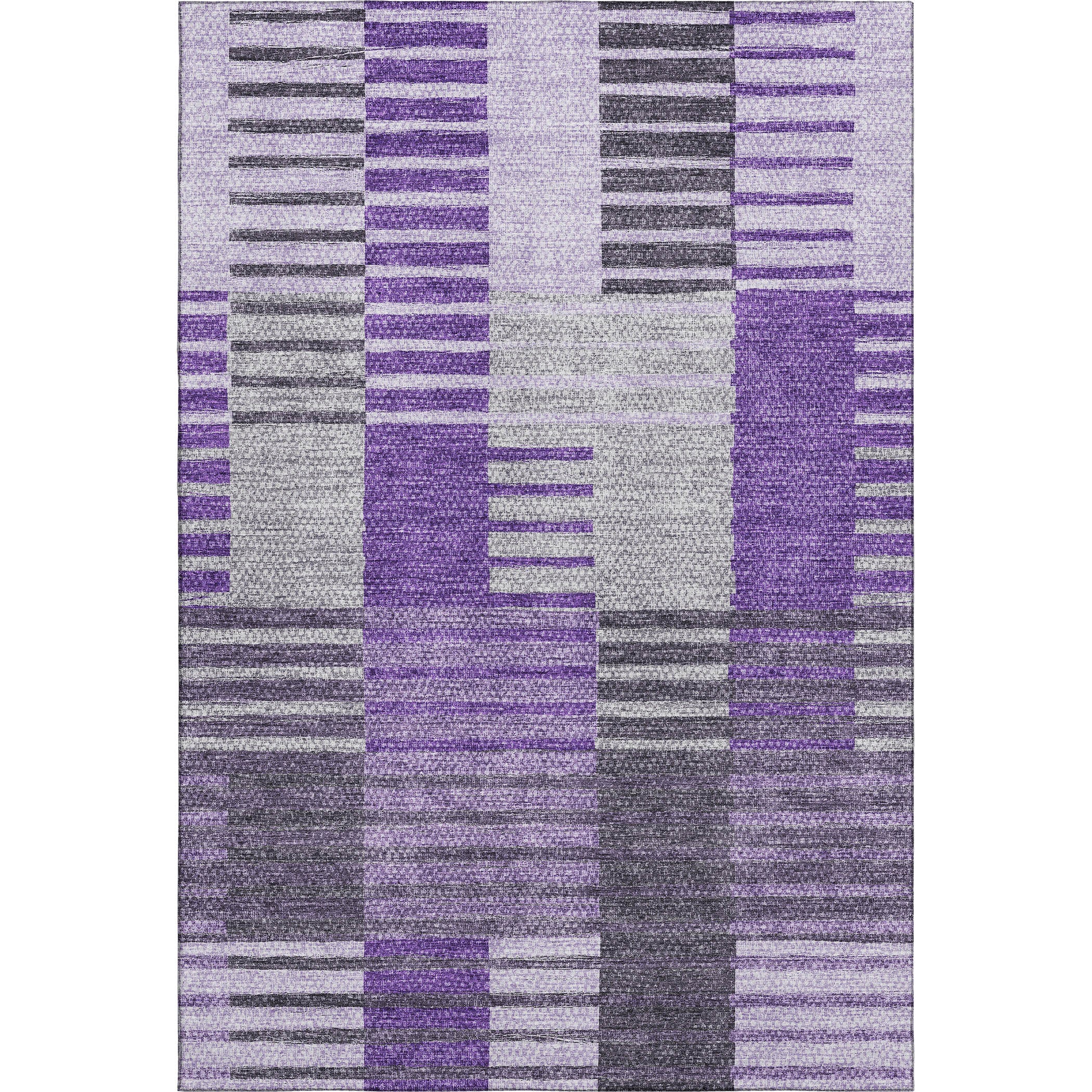 Zanzibar Machine Washable Transitional Purple Rug 2'6" x 3'10" #shape_Rectangle