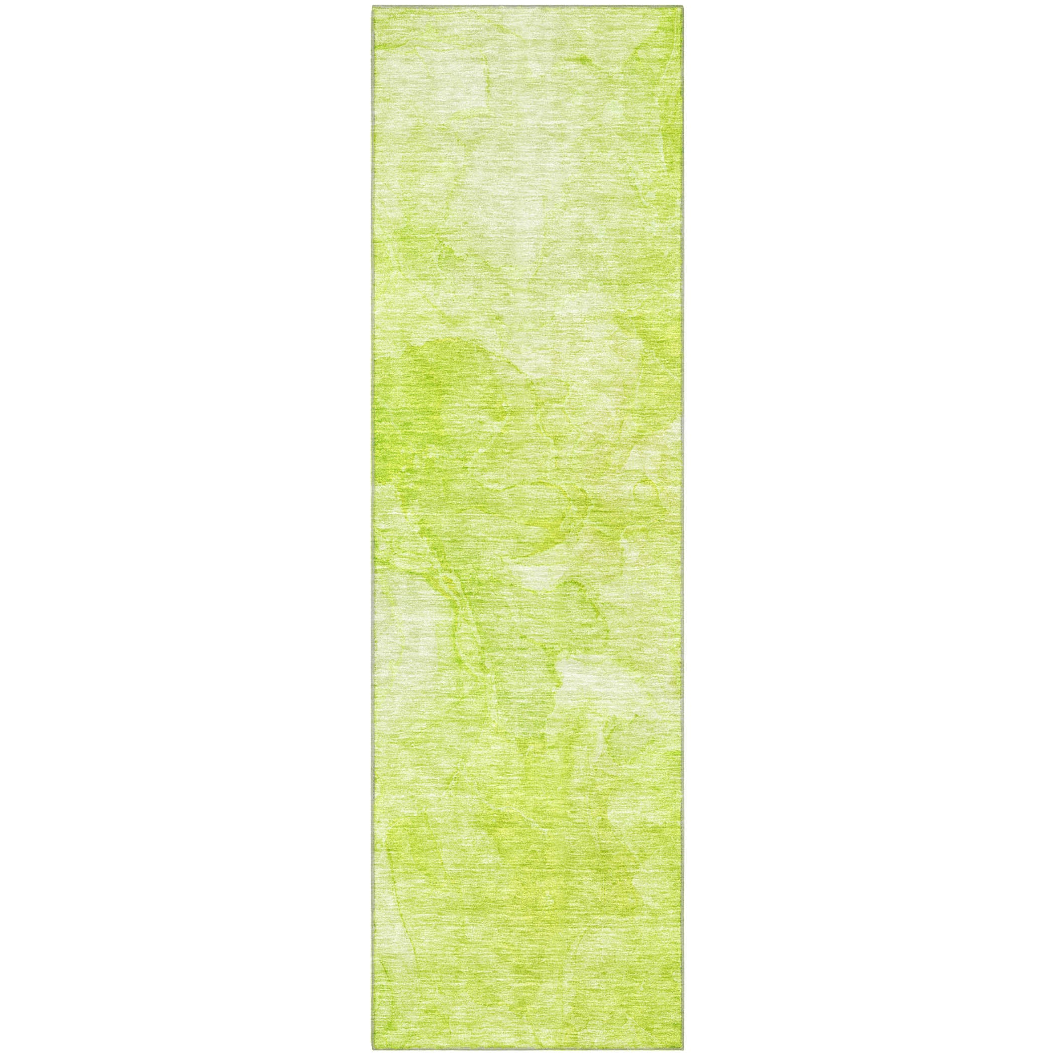 Vienna Machine Washable Transitional Aloe Green Rug 2'3" x 7'6" #shape_Runner