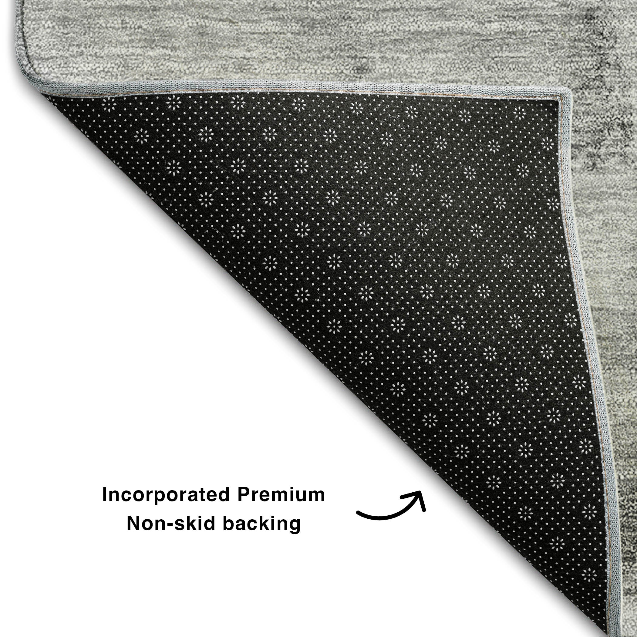 Vienna Machine Washable Transitional Gray Rug 1'8" x 2'6" #shape_Rectangle