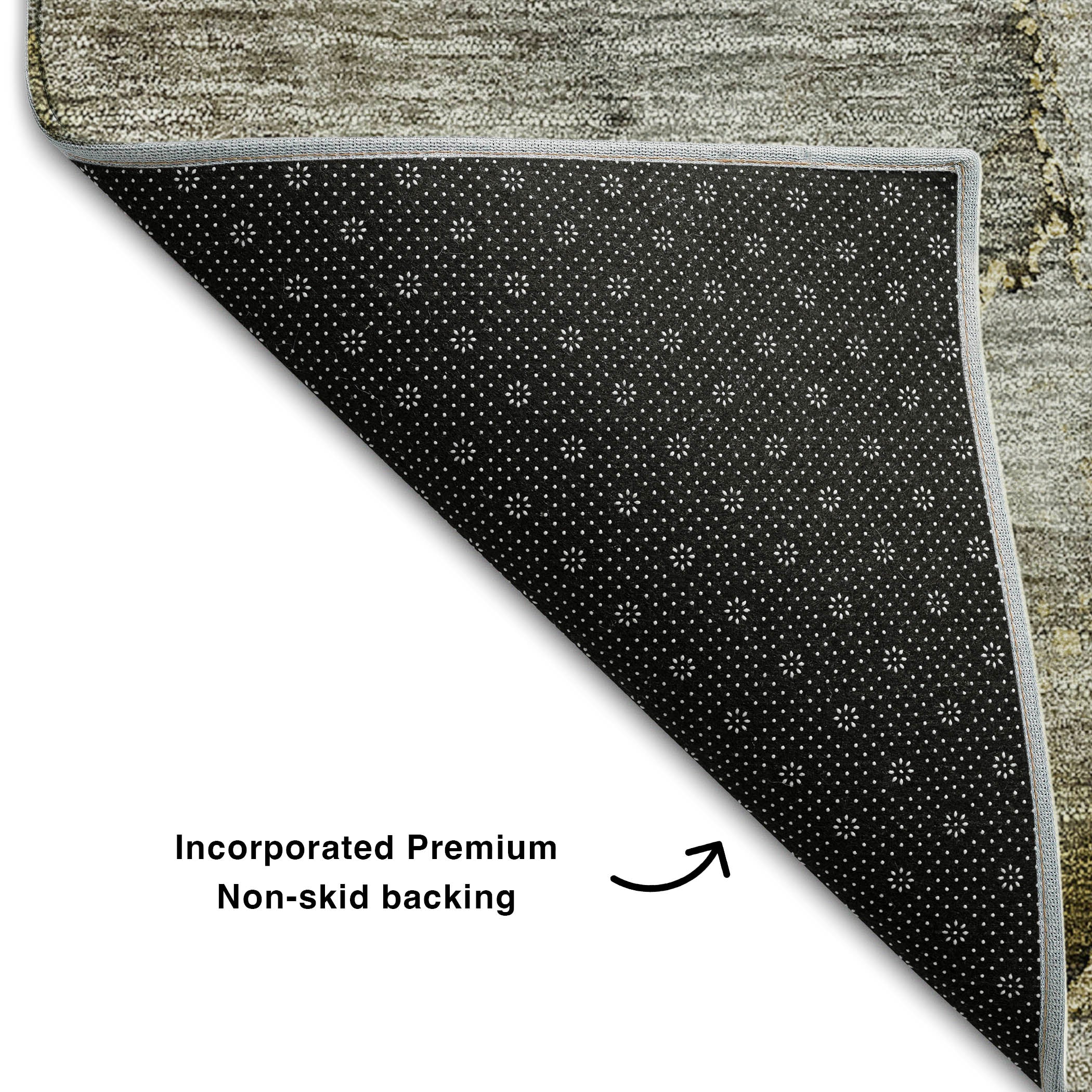 Athens Machine Washable Transitional Taupe Brown Rug 1'8" x 2'6" #shape_Rectangle