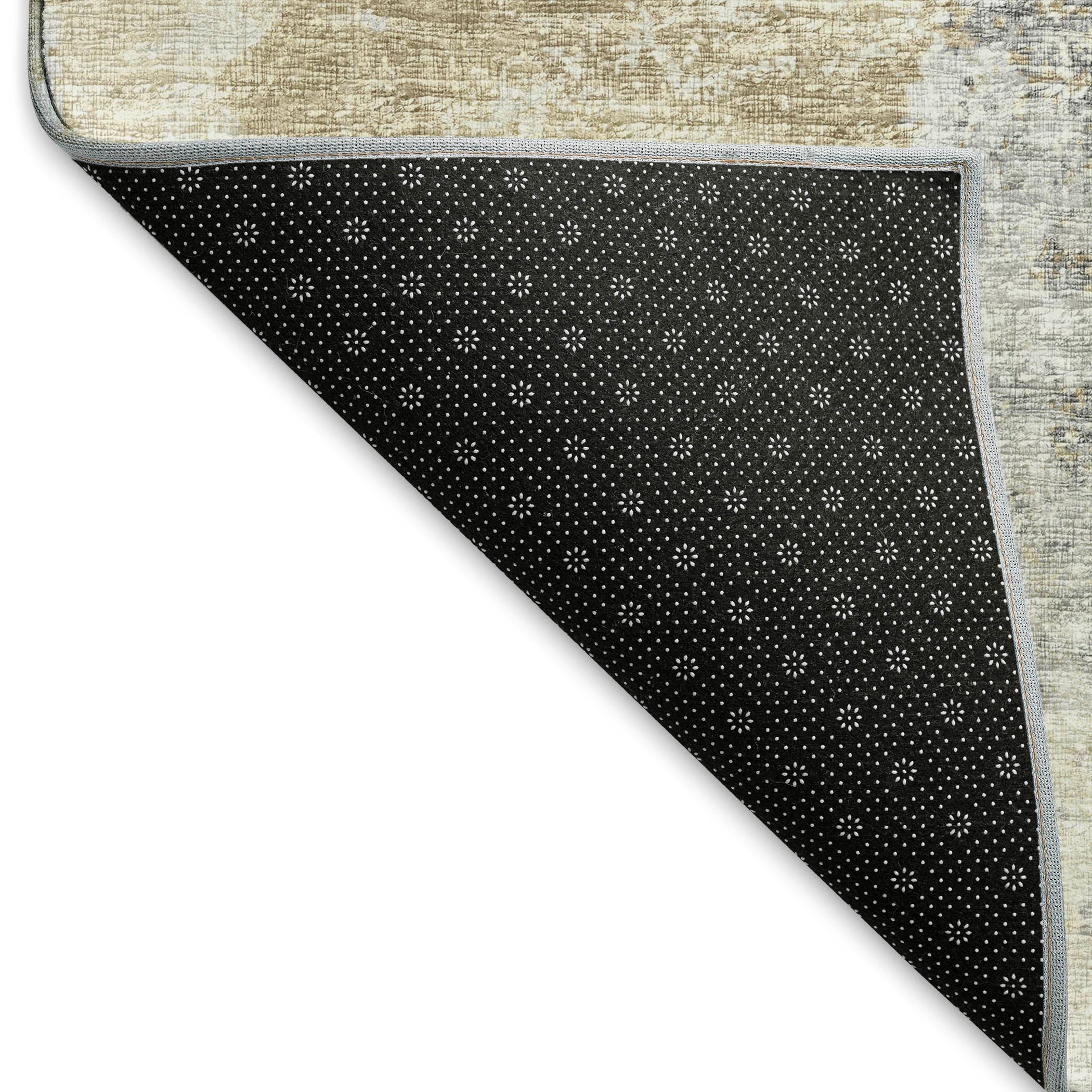 Marrakech Machine Washable Transitional Moody Ivory Rug 1'8" x 2'6" #shape_Rectangle