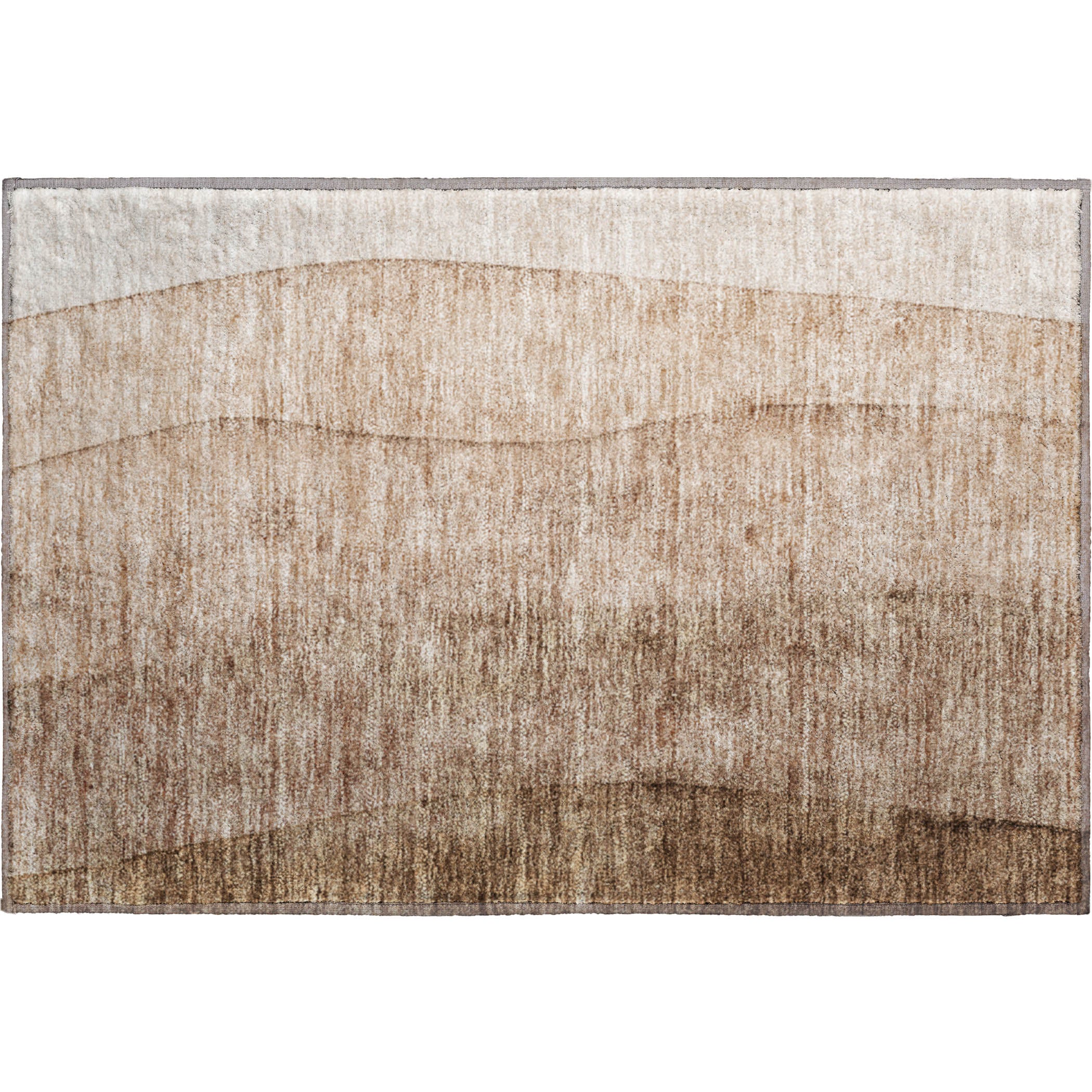Florence Machine Washable Transitional Brown Rug 1'8" x 2'6" #shape_Rectangle