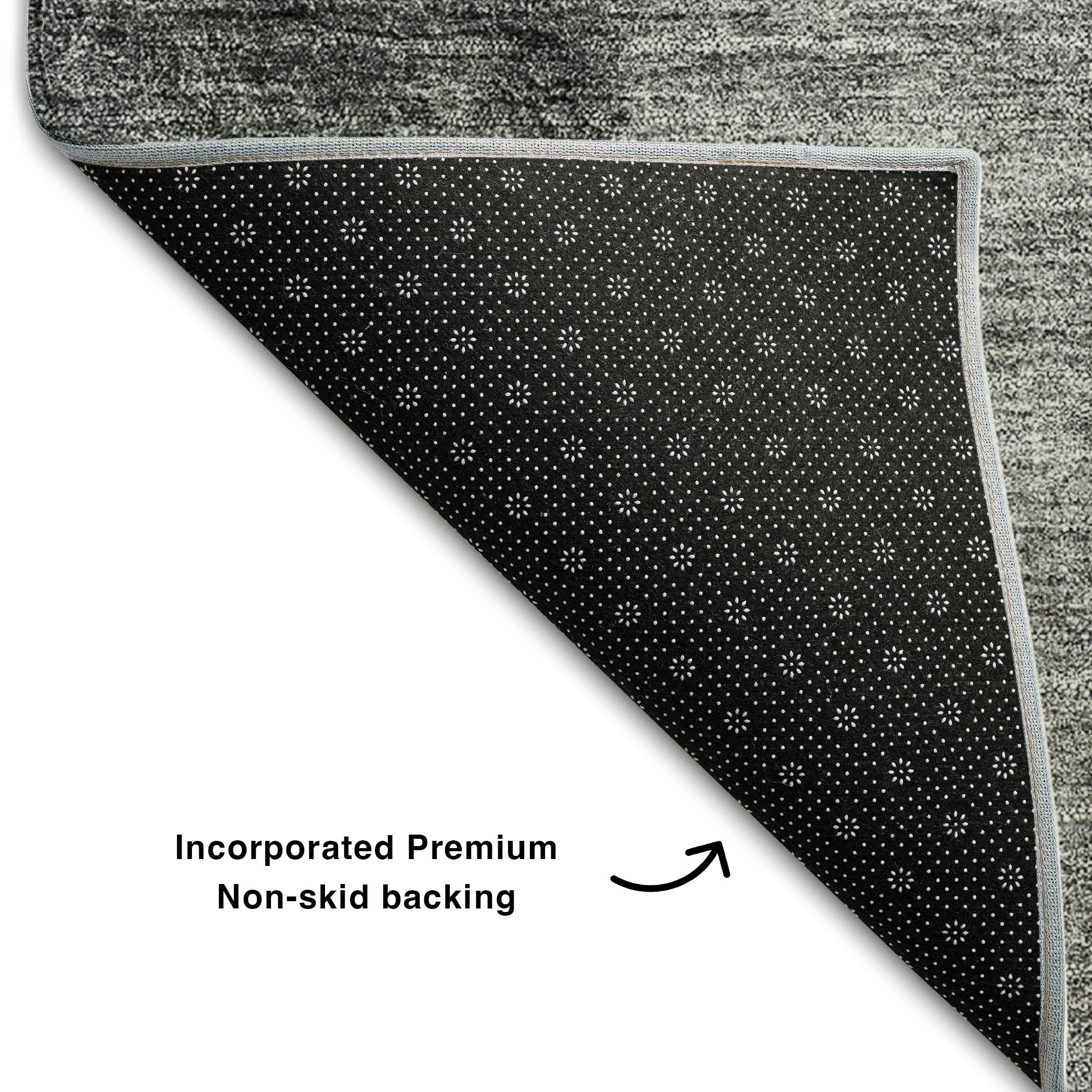 Florence Machine Washable Transitional Gray Rug 1'8" x 2'6" #shape_Rectangle