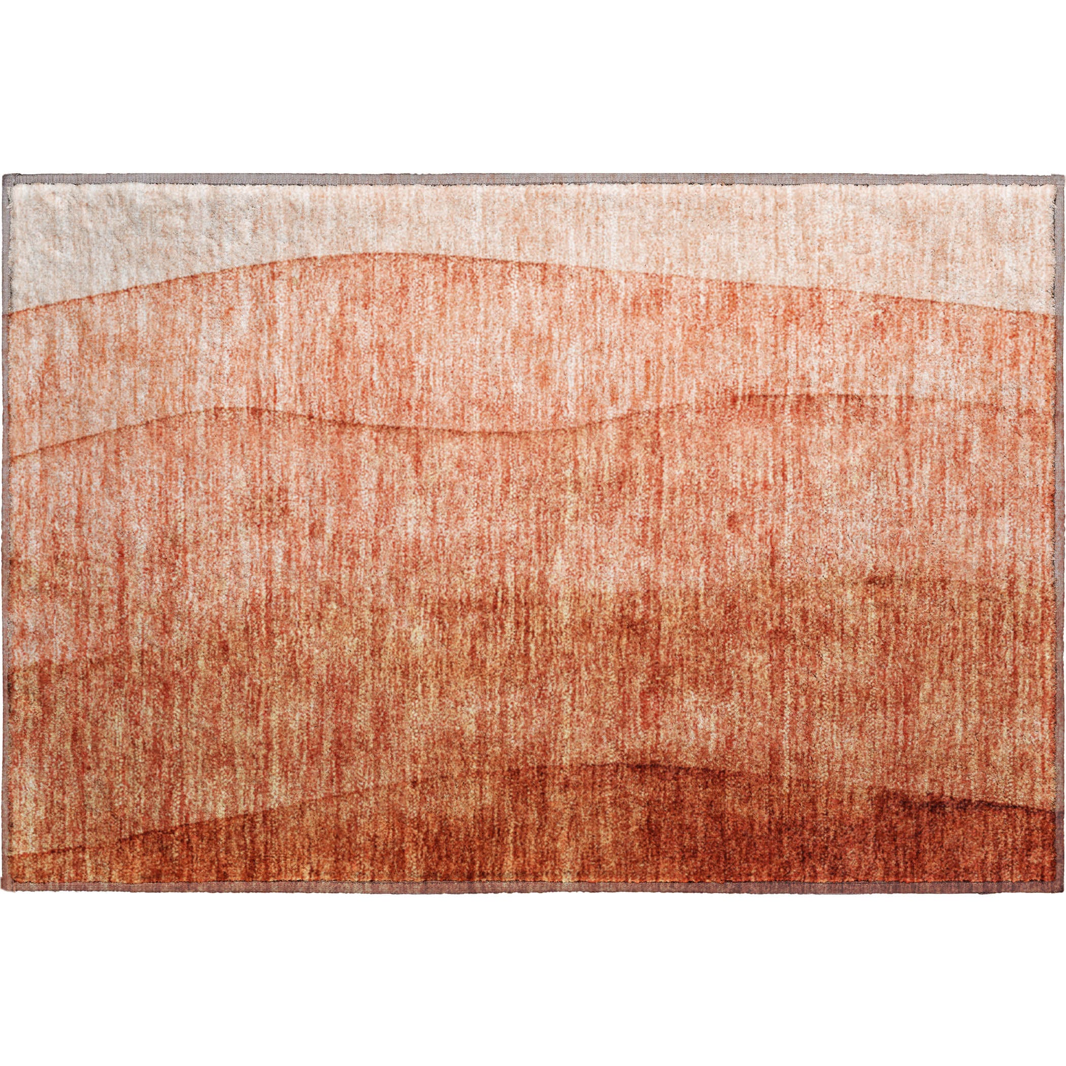 Florence Machine Washable Transitional Paprika Orange Rug 1'8" x 2'6" #shape_Rectangle