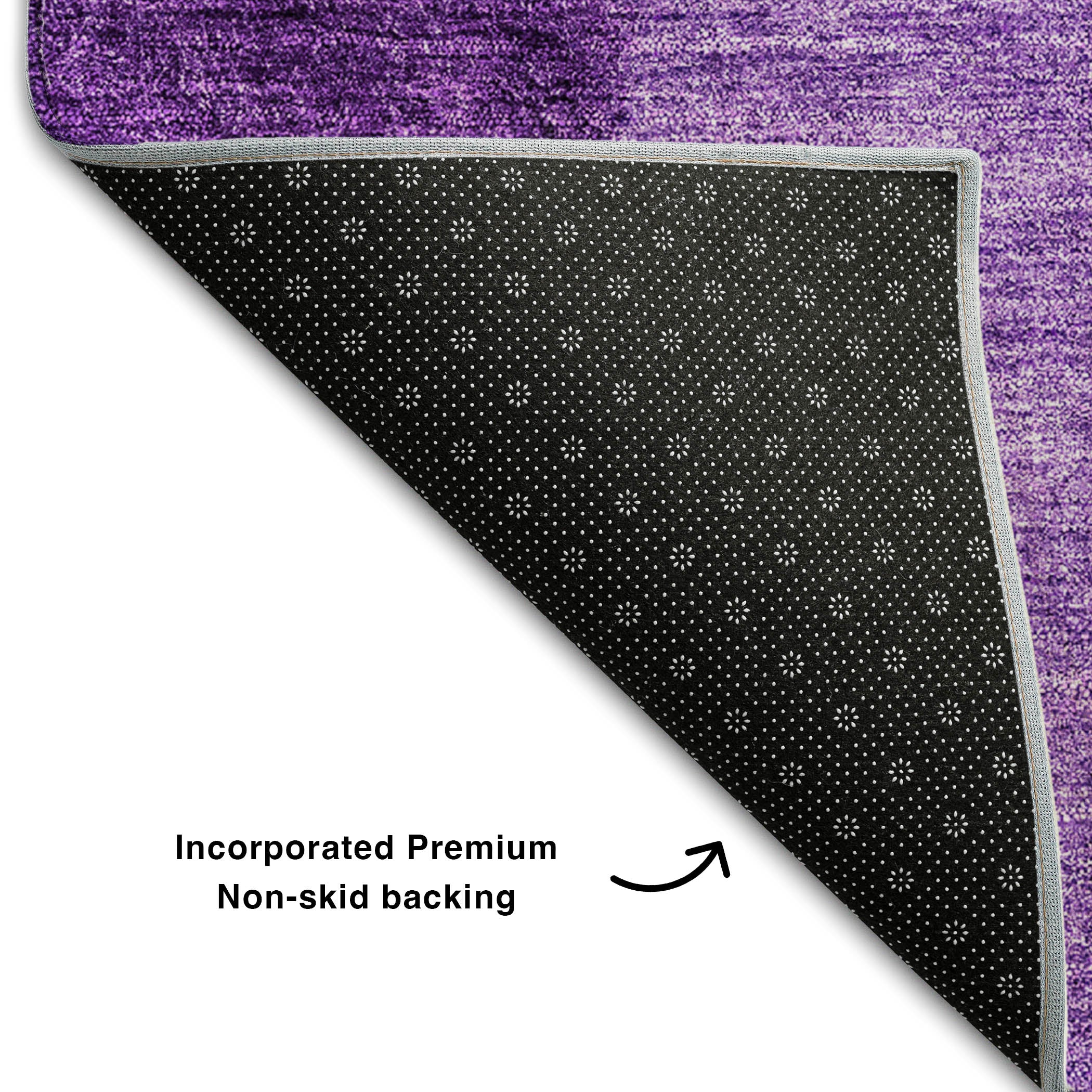 Florence Machine Washable Transitional Purple Rug 1'8" x 2'6" #shape_Rectangle