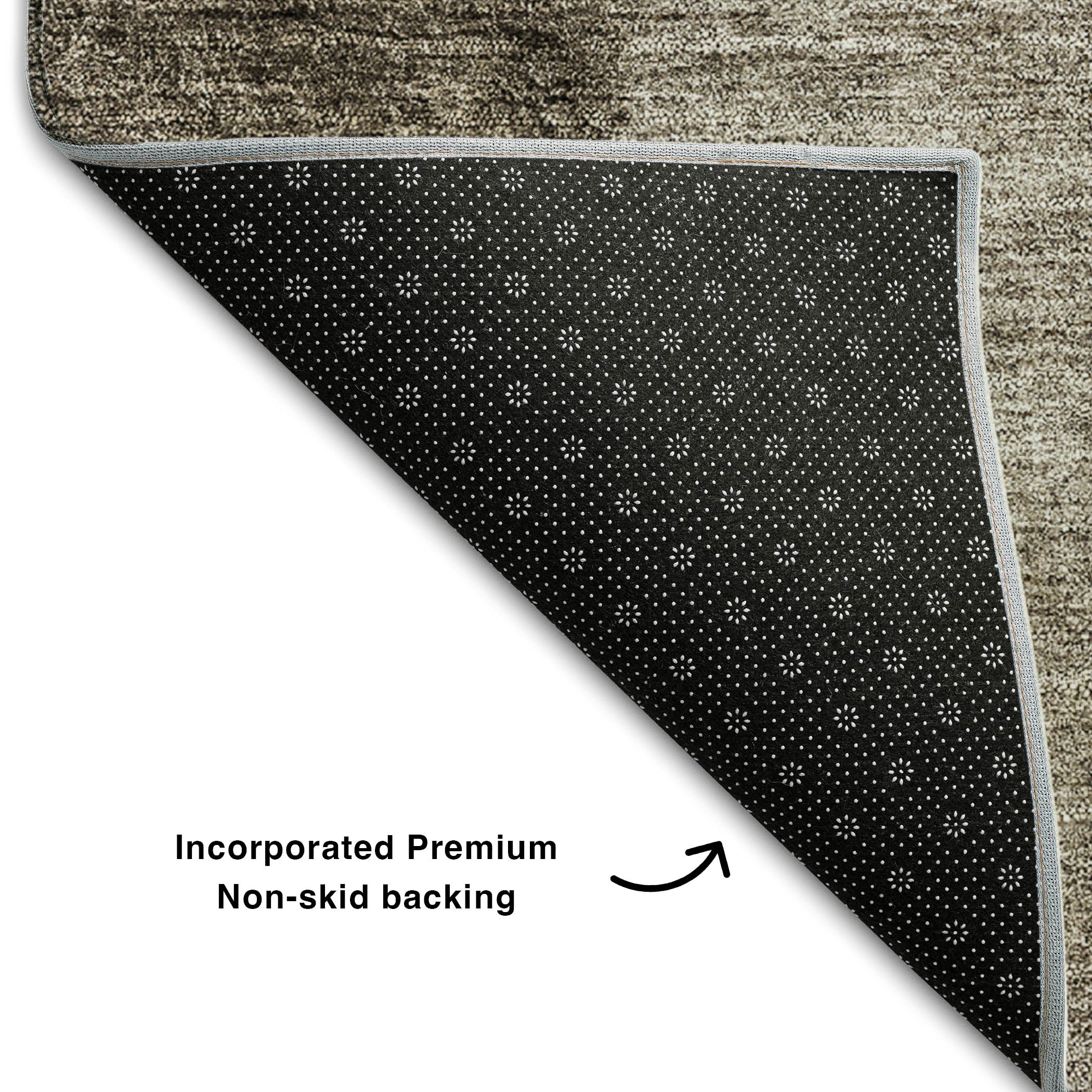 Florence Machine Washable Transitional Taupe Brown Rug 1'8" x 2'6" #shape_Rectangle