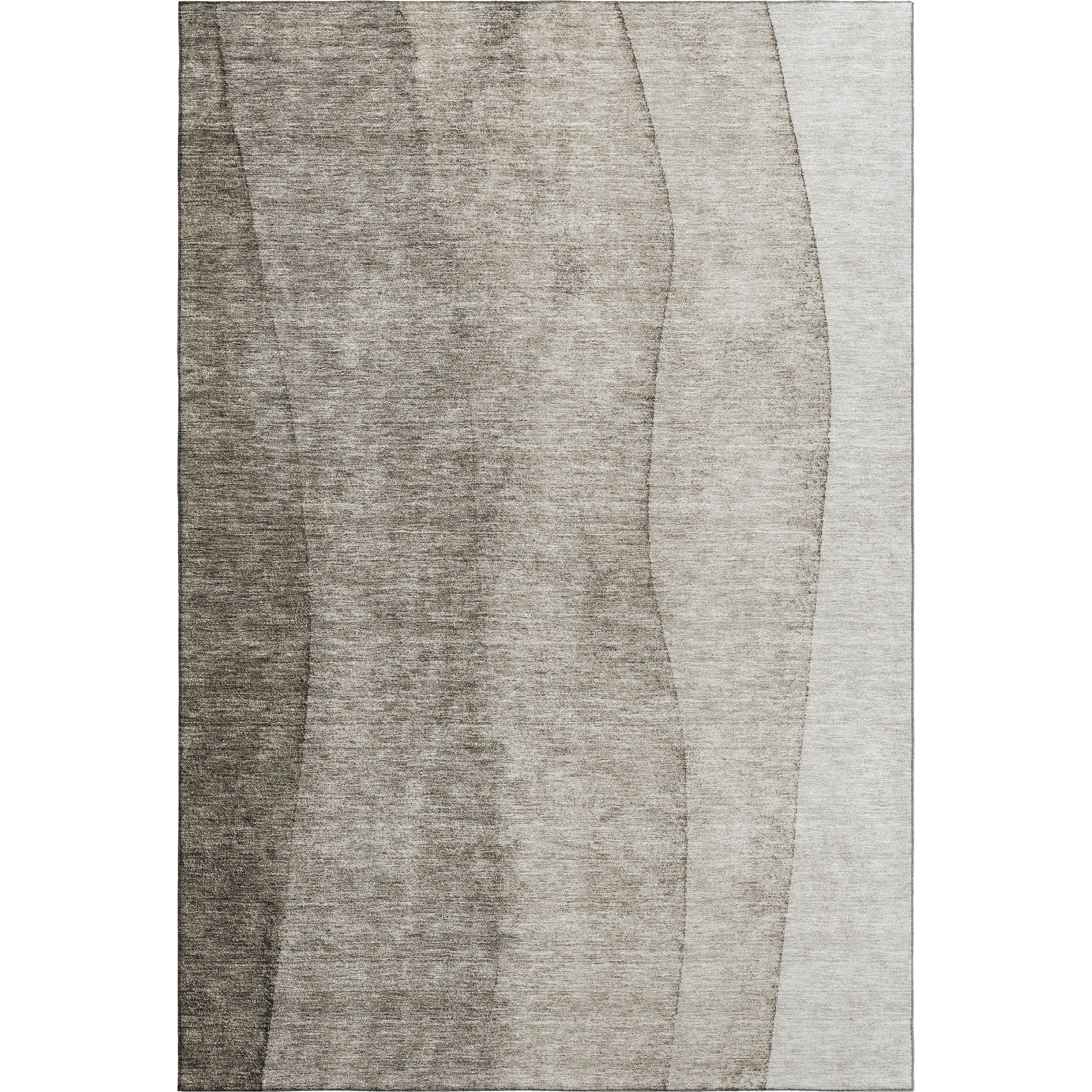 Florence Machine Washable Transitional Taupe Brown Rug 2'6" x 3'10" #shape_Rectangle