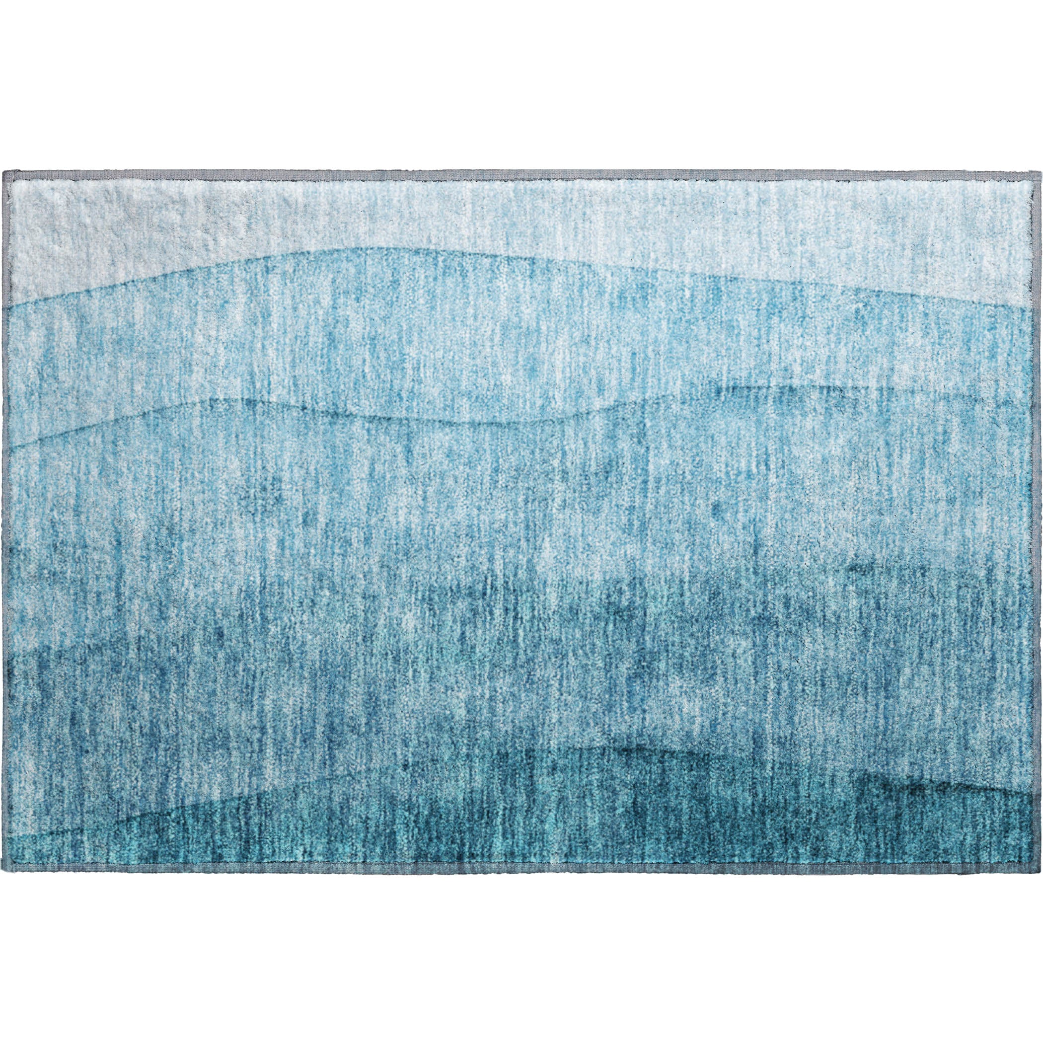 Florence Machine Washable Transitional Teal Rug 1'8" x 2'6" #shape_Rectangle
