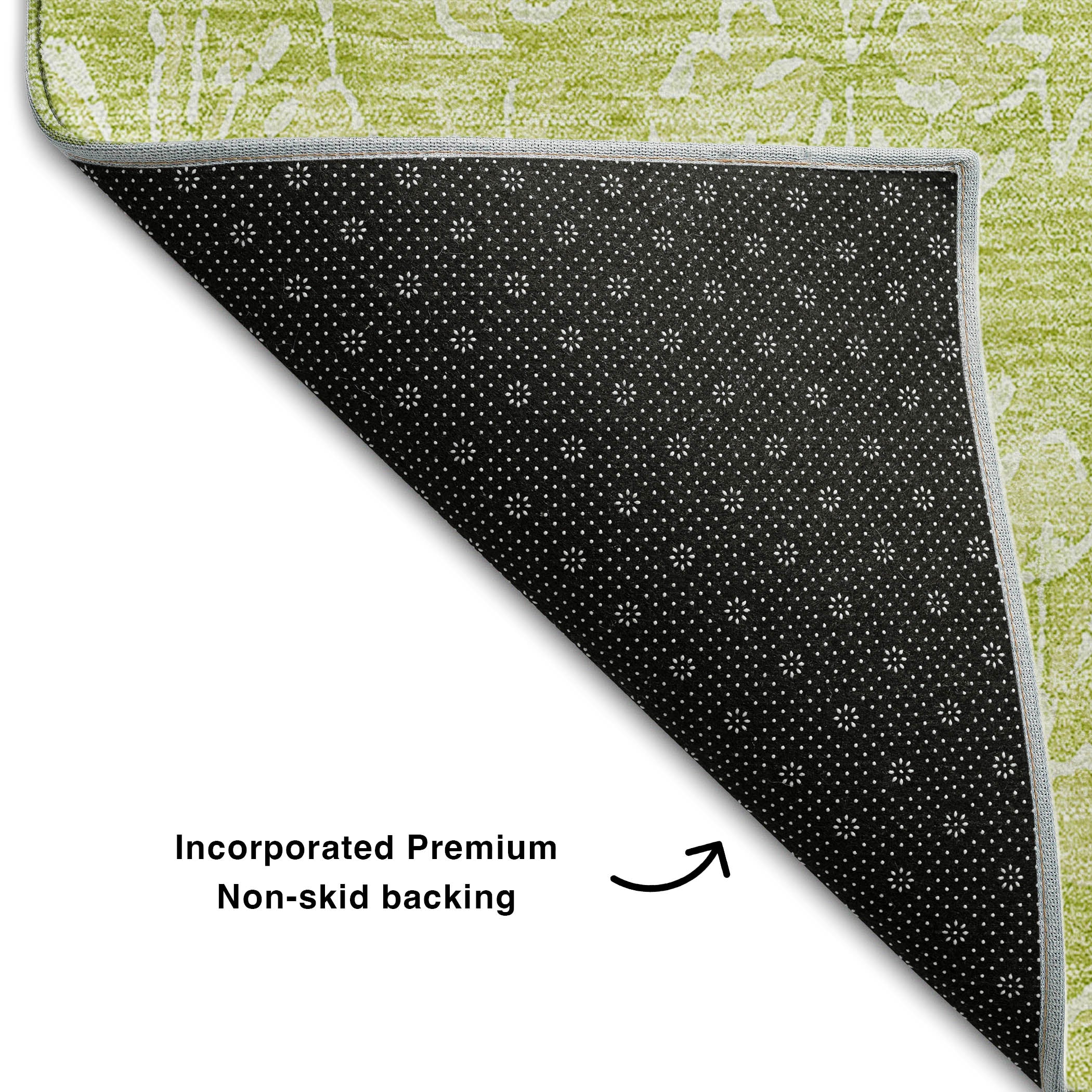 Montevideo Machine Washable Transitional Aloe Green Rug 1'8" x 2'6" #shape_Rectangle