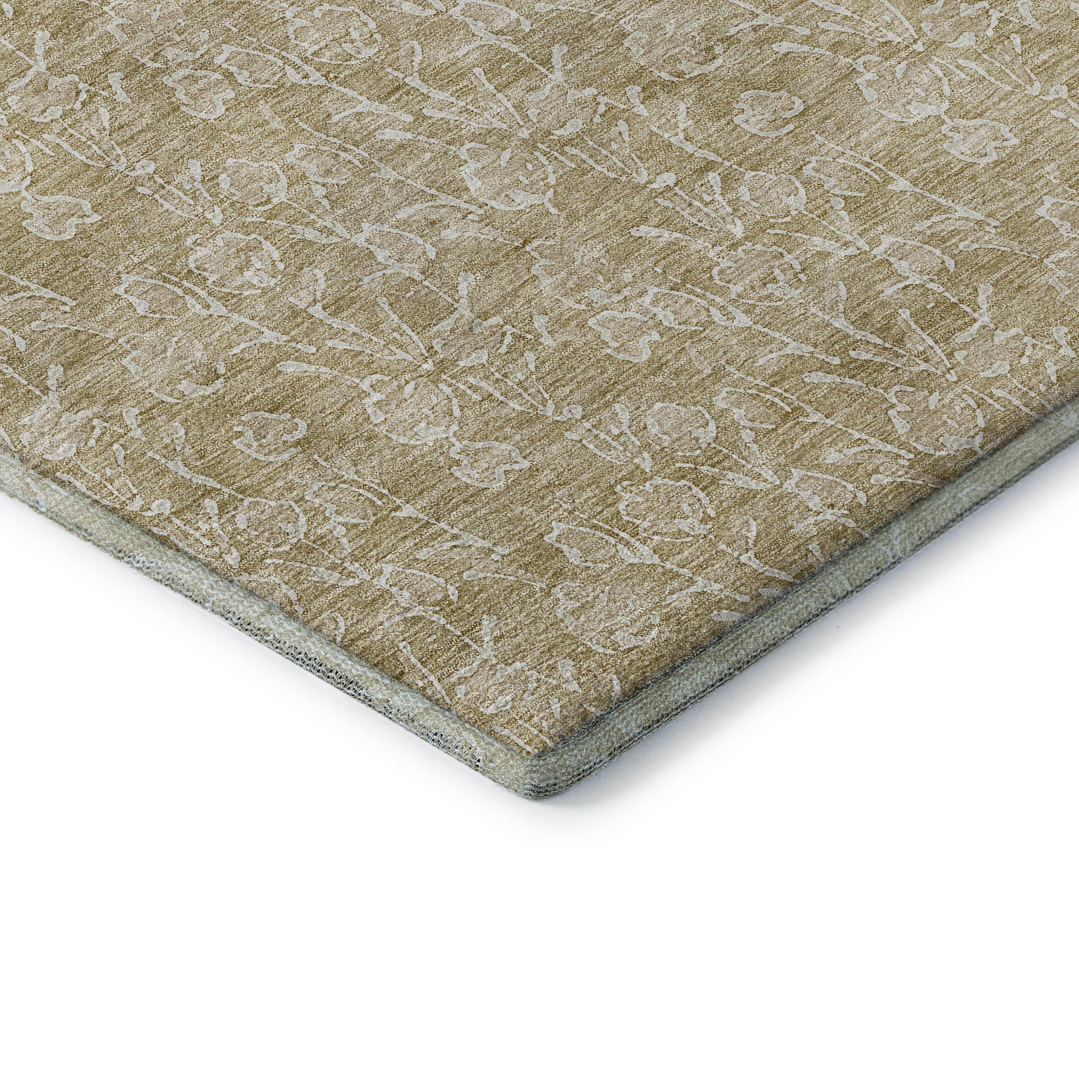 Montevideo Machine Washable Transitional Beige Brown Rug 1'8" x 2'6" #shape_Rectangle