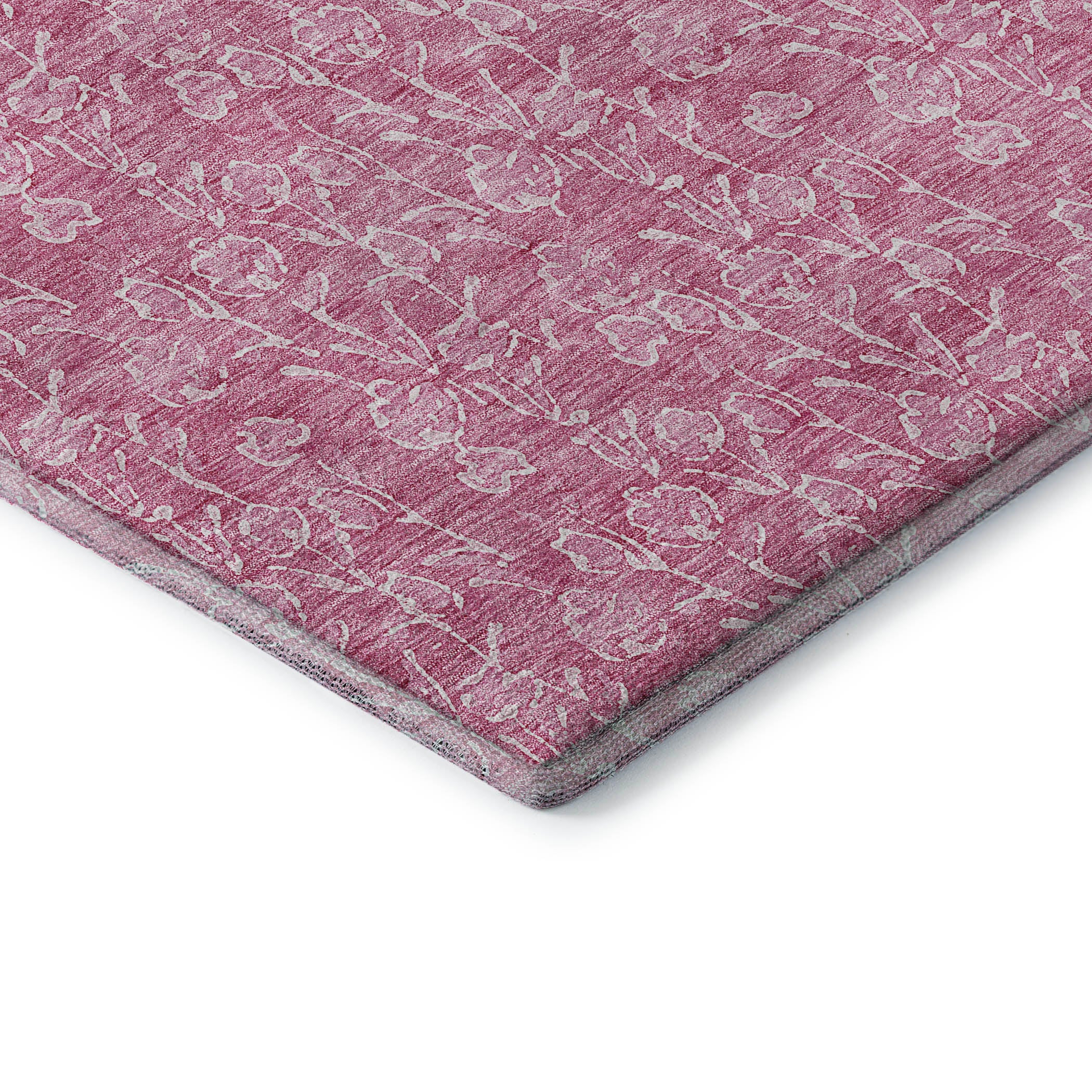 Montevideo Machine Washable Transitional Blush Pink Rug 1'8" x 2'6" #shape_Rectangle