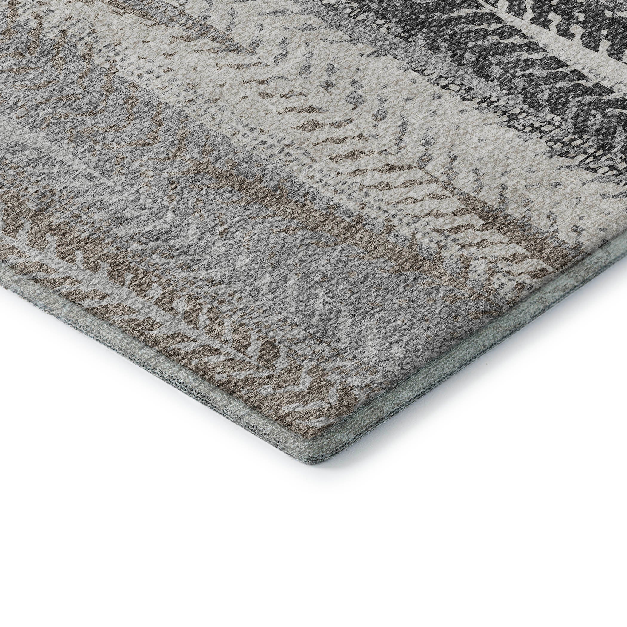 Havana Machine Washable Transitional Khaki Brown Rug 1'8" x 2'6" #shape_Rectangle