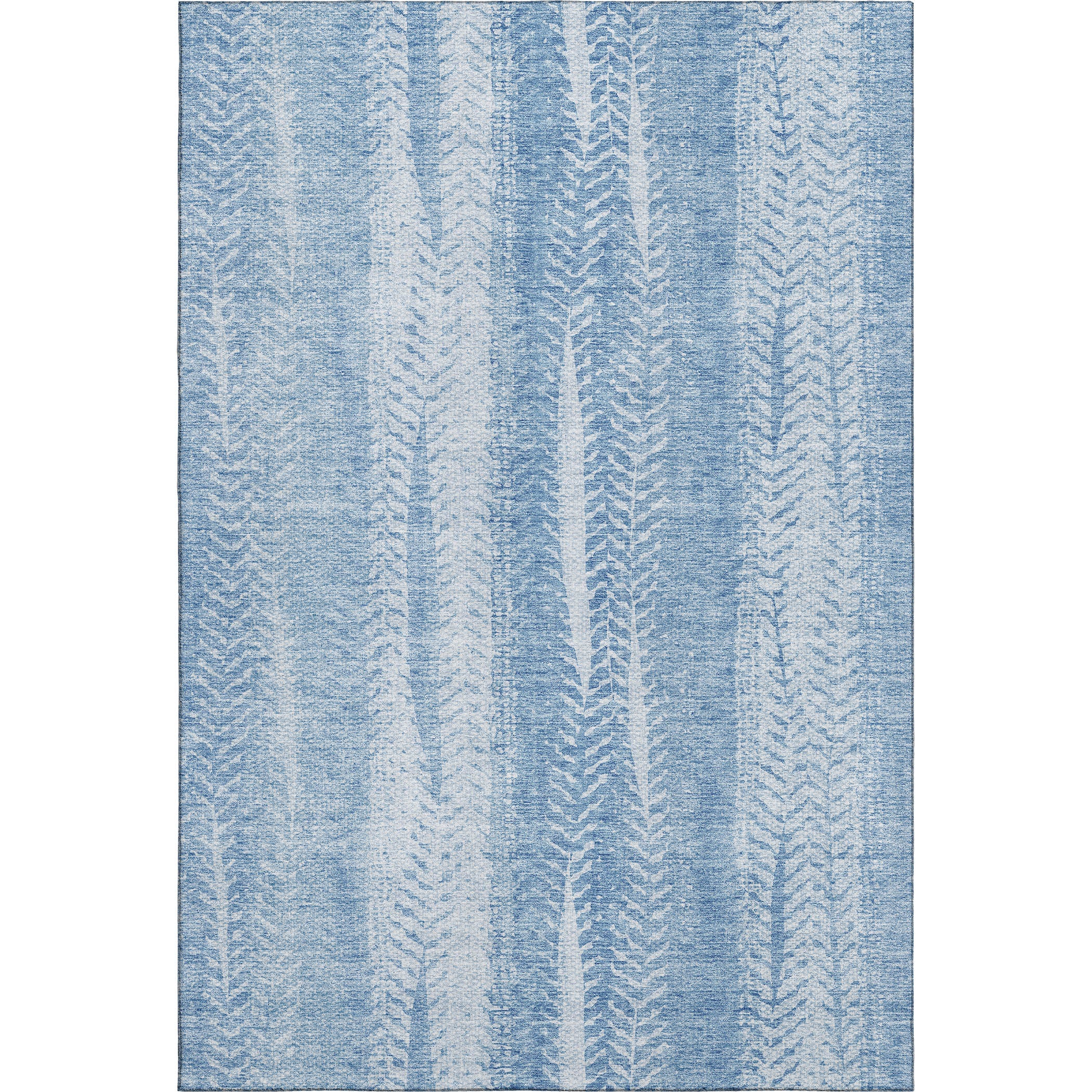 Dublin Machine Washable Transitional Sky Blue Rug 2'6" x 3'10" #shape_Rectangle
