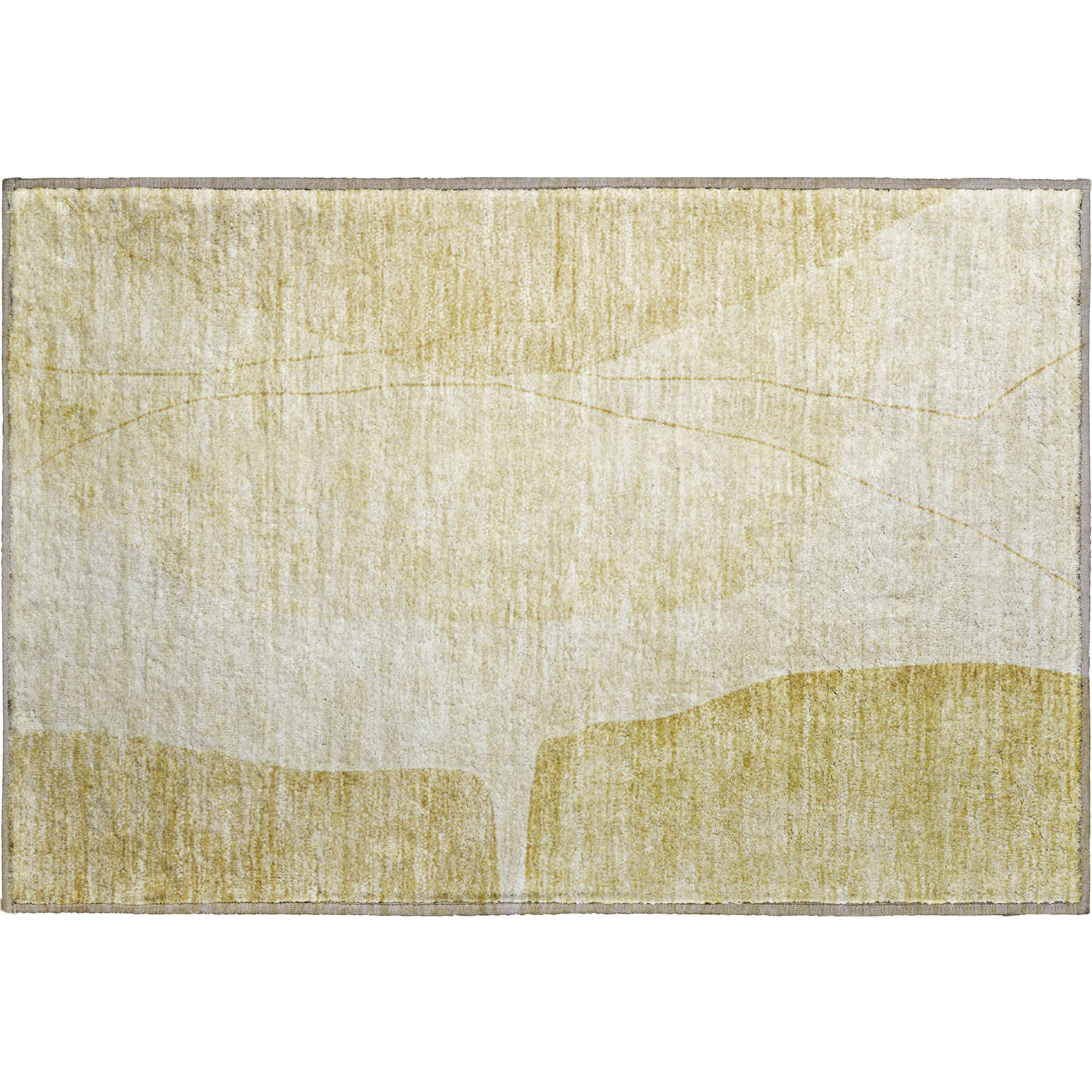 Oslo Machine Washable Transitional Gold Rug 1'8" x 2'6" #shape_Rectangle