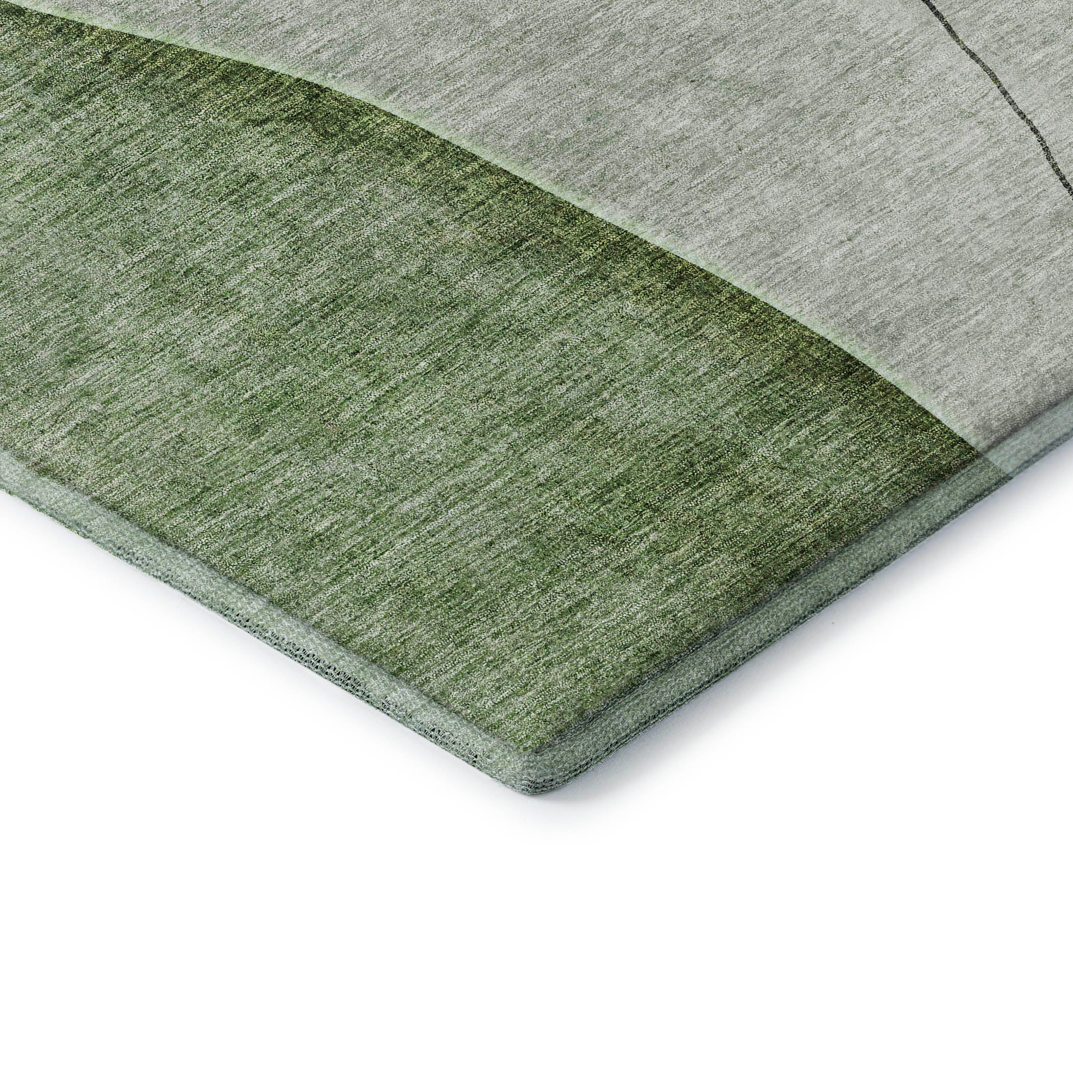 Oslo Machine Washable Transitional Green Rug 1'8" x 2'6" #shape_Rectangle
