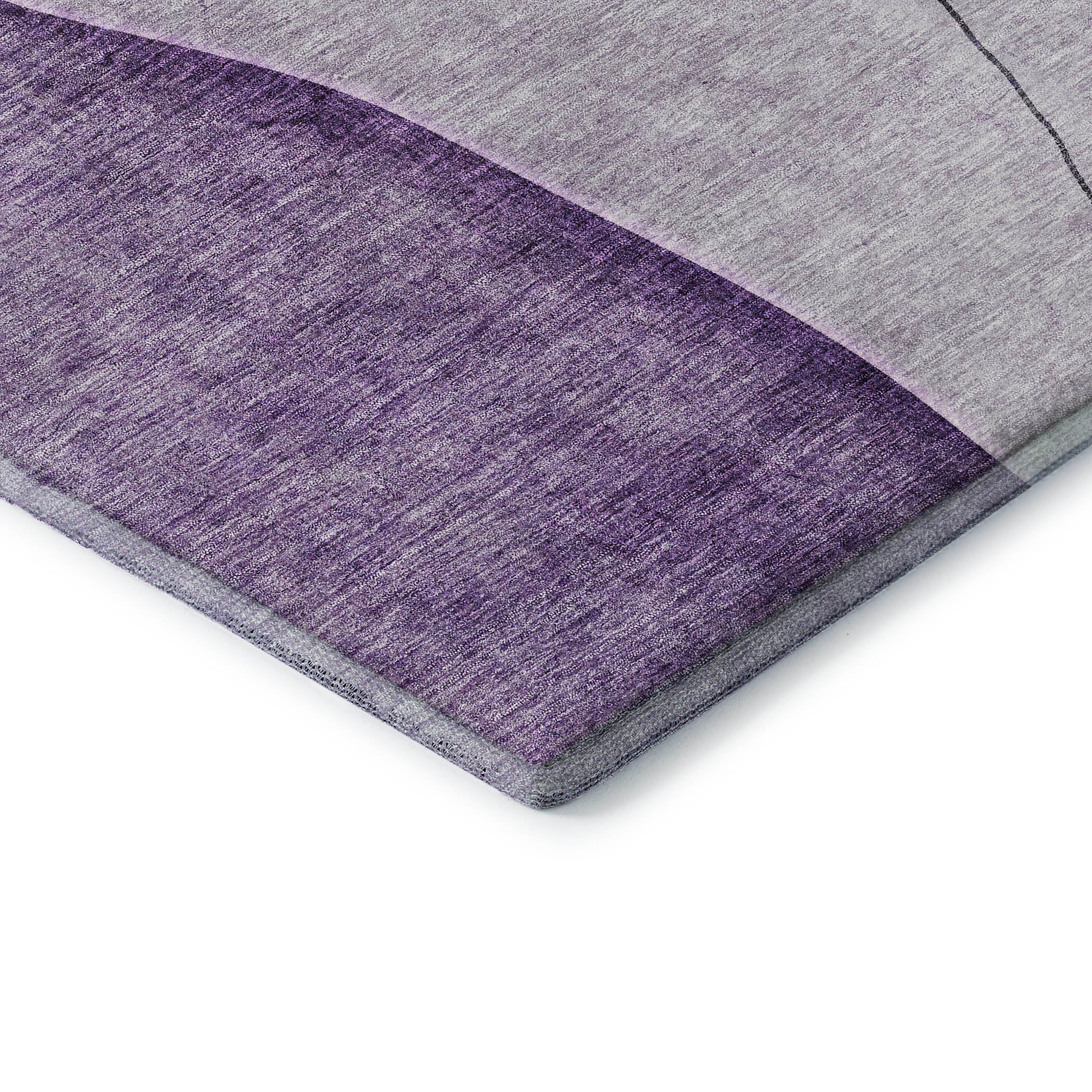 Oslo Machine Washable Transitional Purple Rug 1'8" x 2'6" #shape_Rectangle