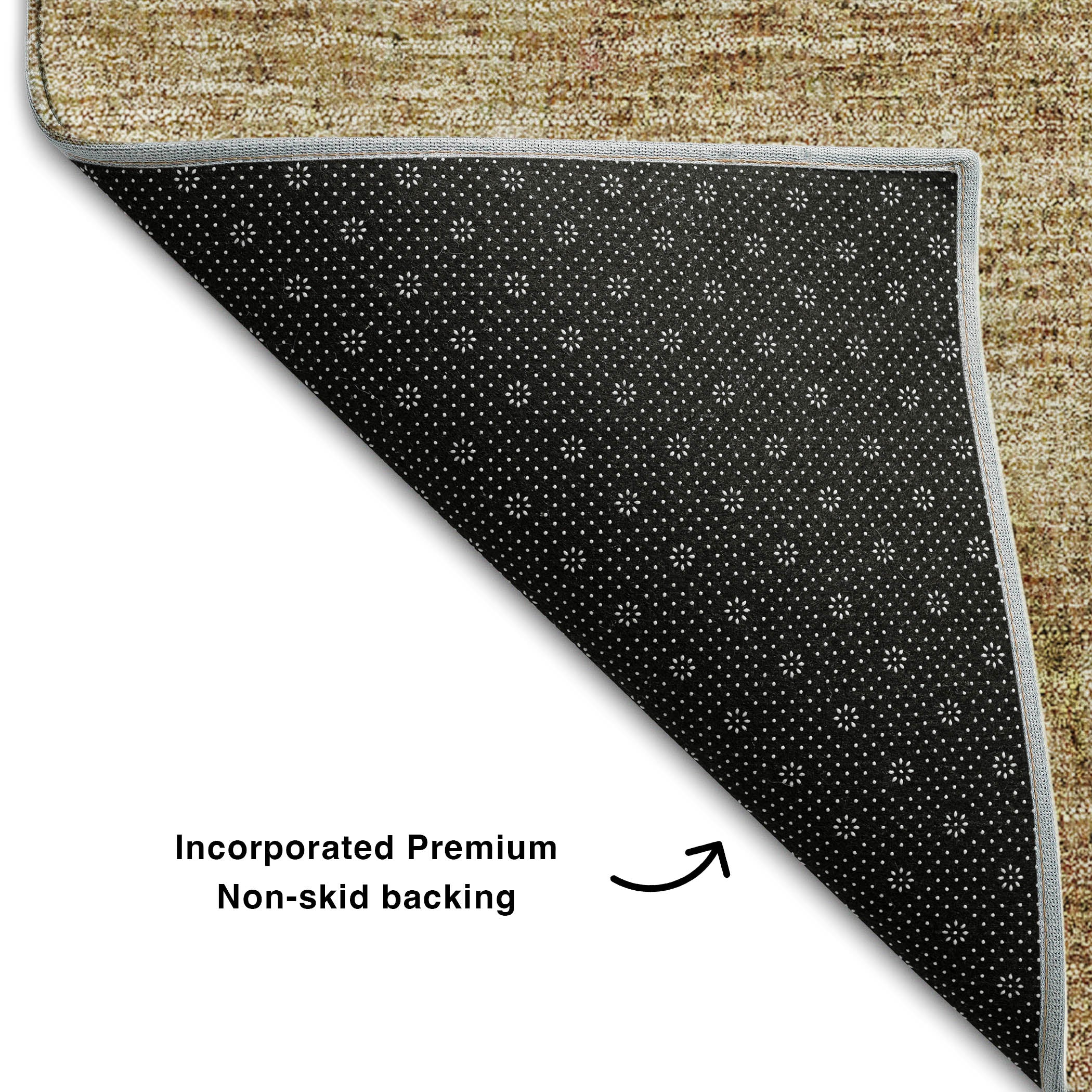 Oslo Machine Washable Transitional Taupe Brown Rug 1'8" x 2'6" #shape_Rectangle