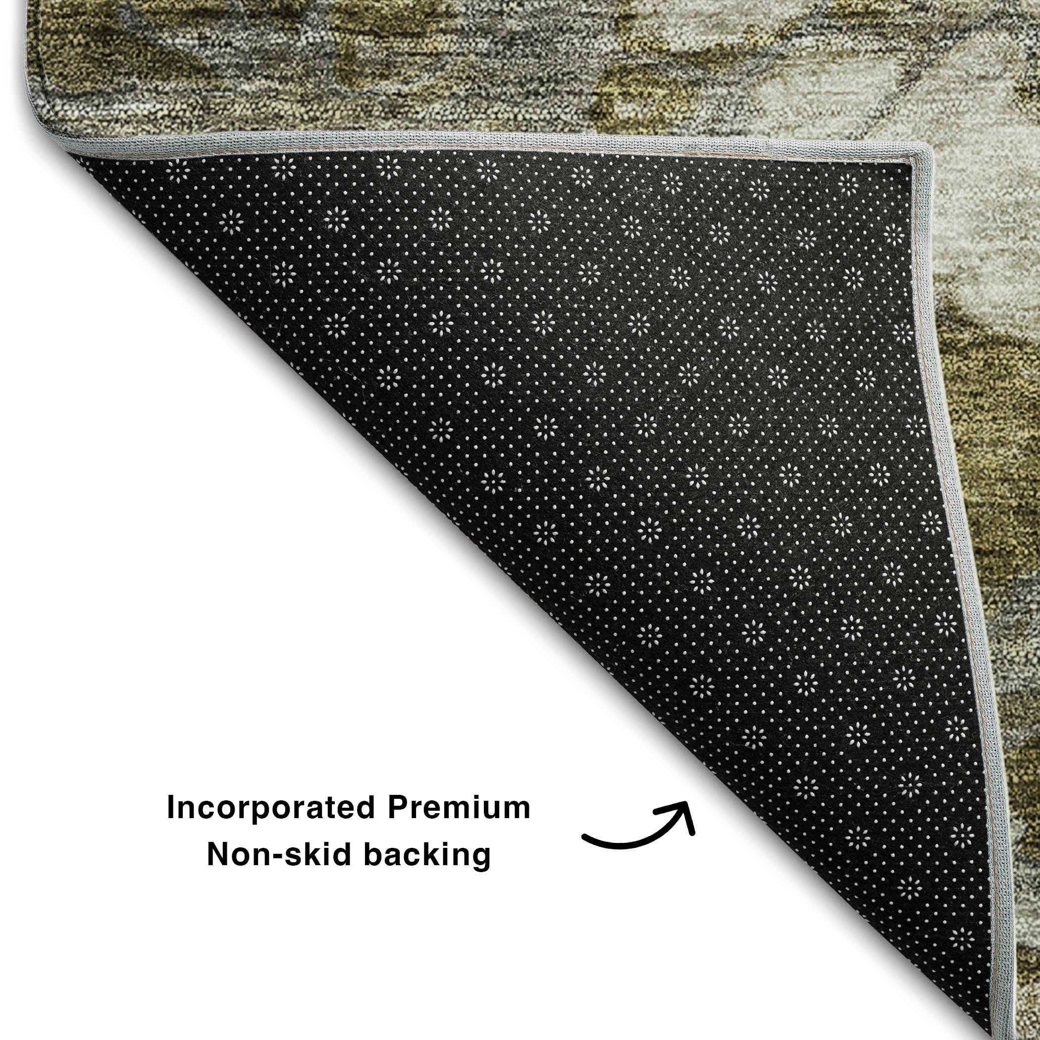 Chiang Mai Machine Washable Transitional Brown Rug 1'8" x 2'6" #shape_Rectangle