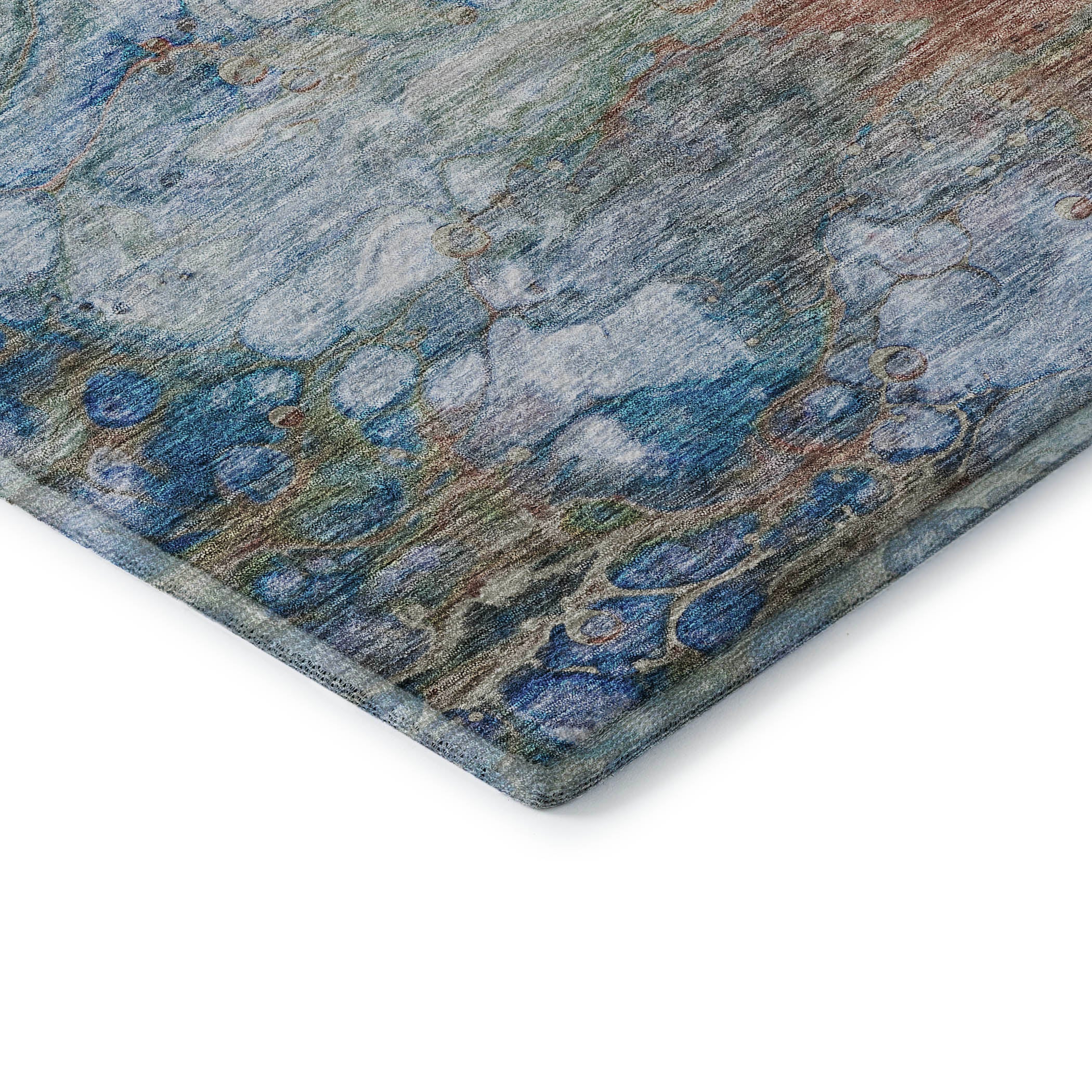 Chiang Mai Machine Washable Transitional Coral Orange Rug 1'8" x 2'6" #shape_Rectangle