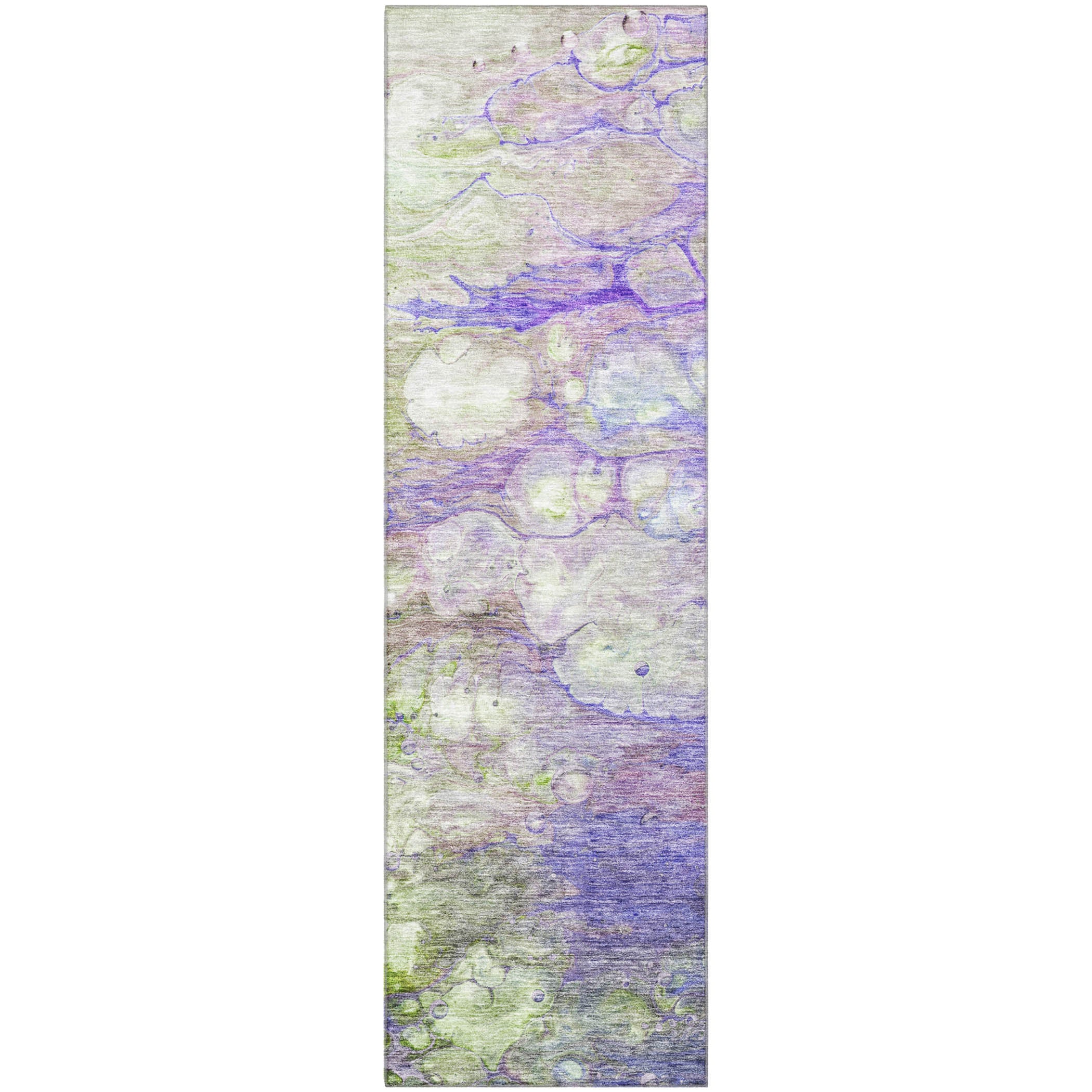 Chiang Mai Machine Washable Transitional Purple Rug 2'3" x 7'6" #shape_Runner