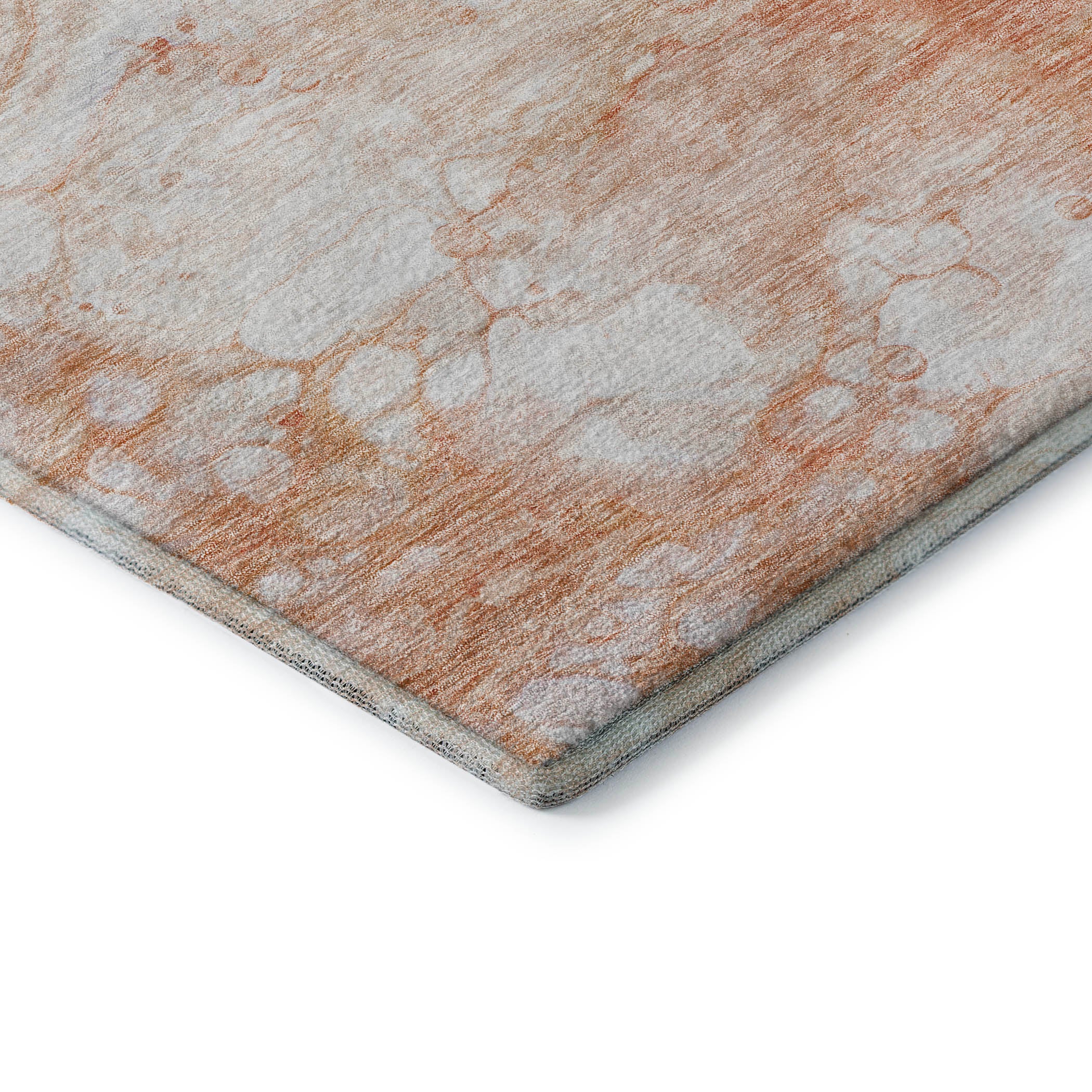 Havana Machine Washable Transitional Coral Orange Rug 1'8" x 2'6" #shape_Rectangle