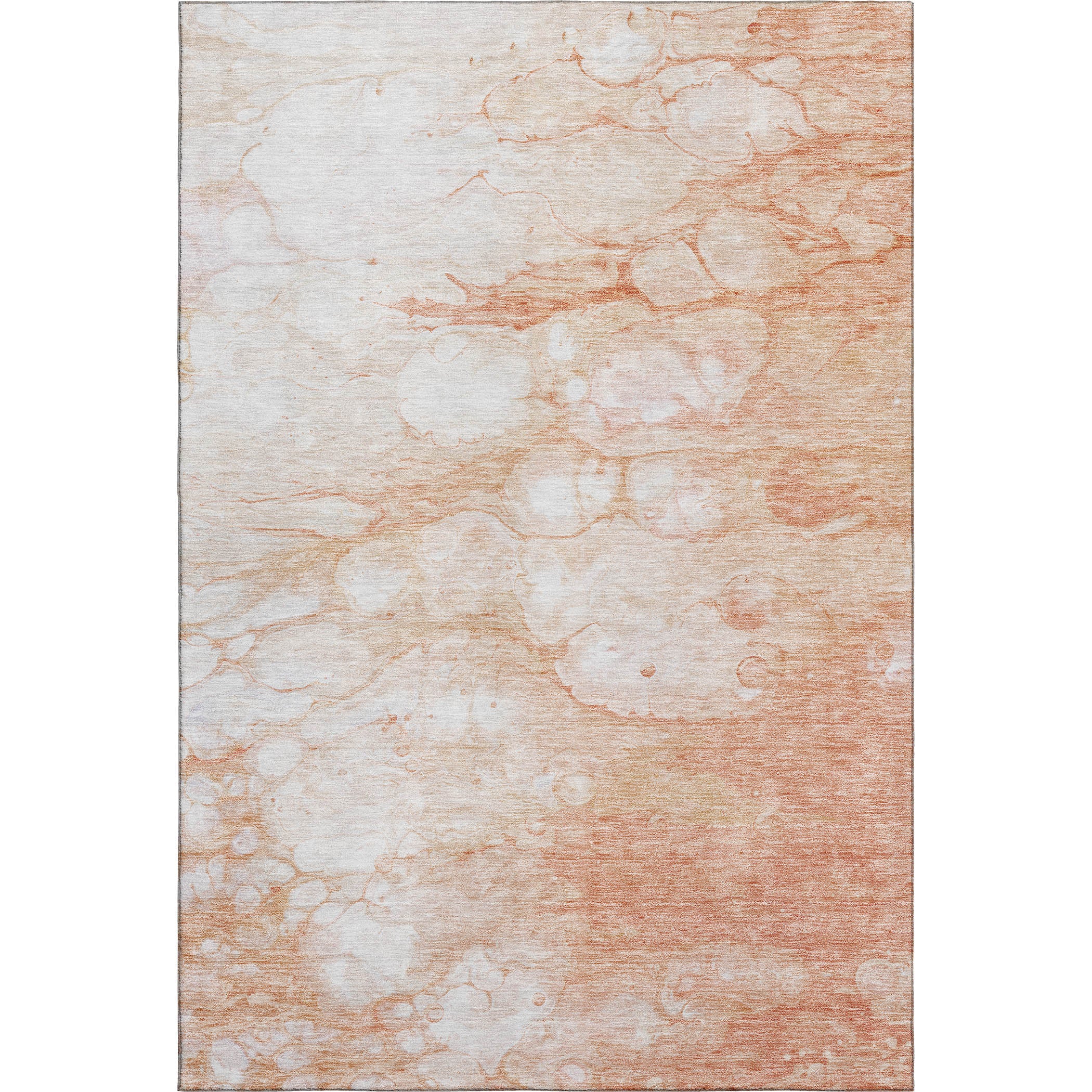 Havana Machine Washable Transitional Coral Orange Rug 2'6" x 3'10" #shape_Rectangle