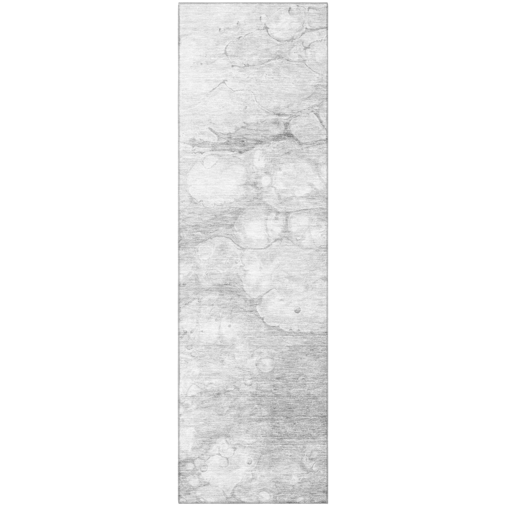 Havana Machine Washable Transitional Silver Gray Rug 2'3" x 7'6" #shape_Runner