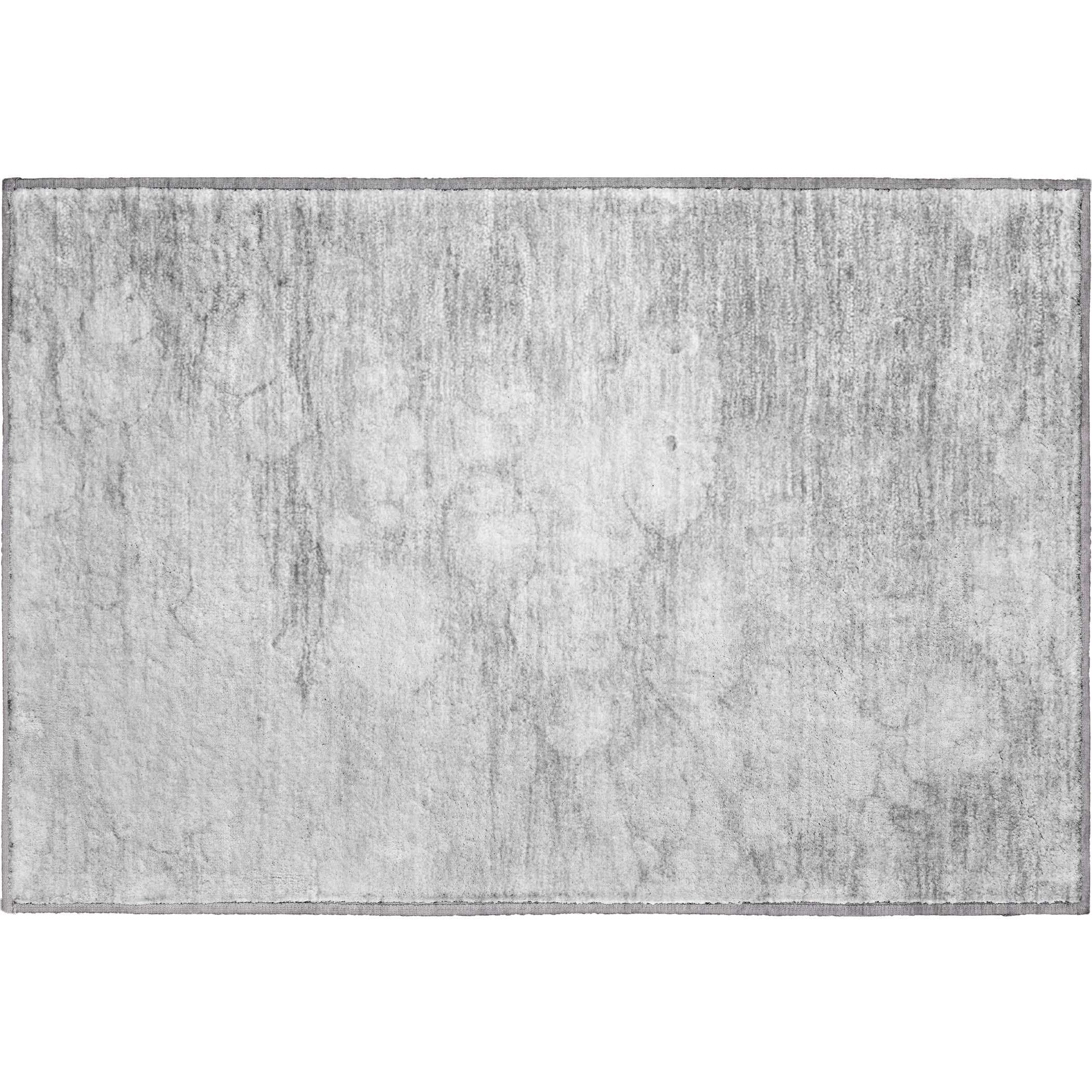 Havana Machine Washable Transitional Silver Gray Rug 1'8" x 2'6" #shape_Rectangle
