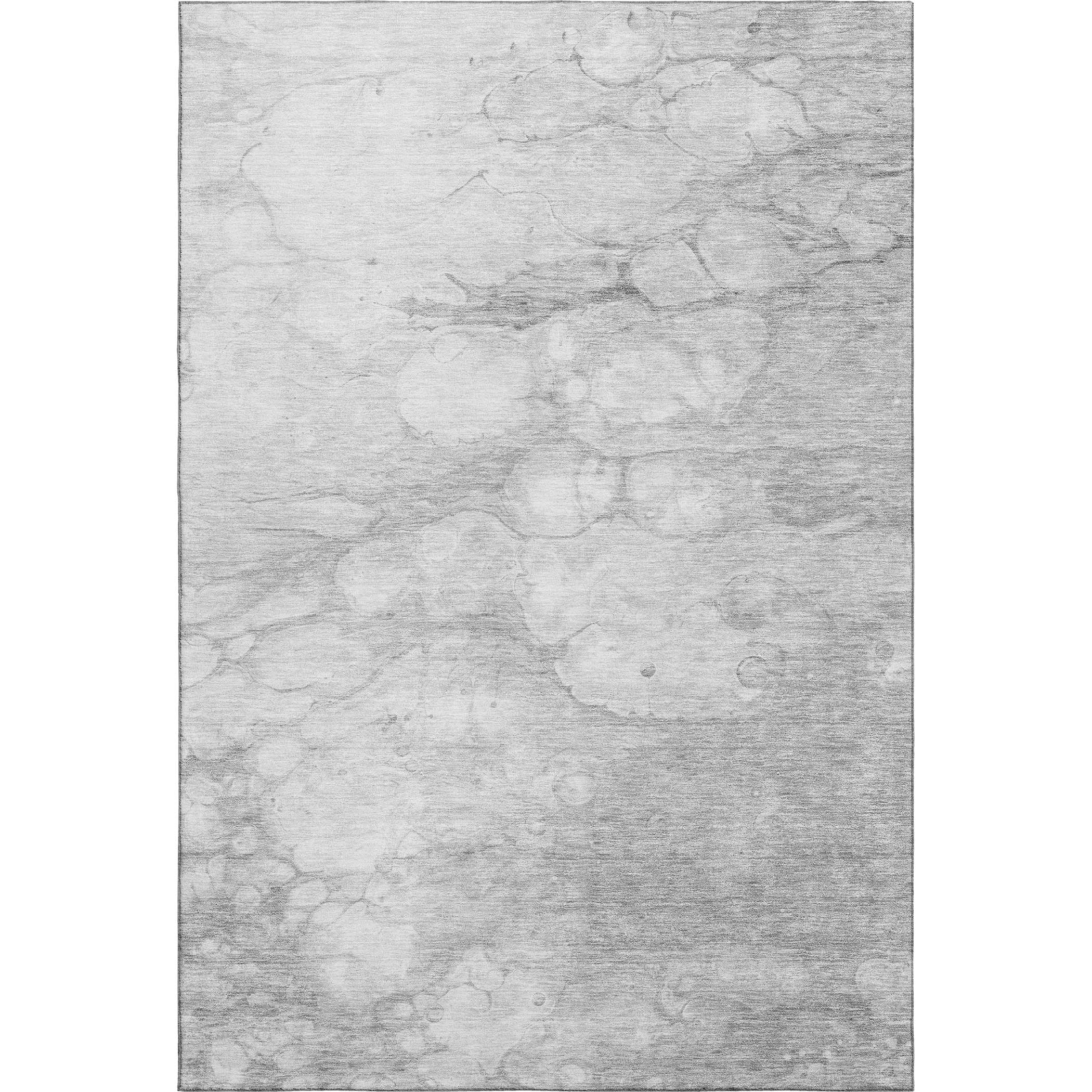 Havana Machine Washable Transitional Silver Gray Rug 2'6" x 3'10" #shape_Rectangle