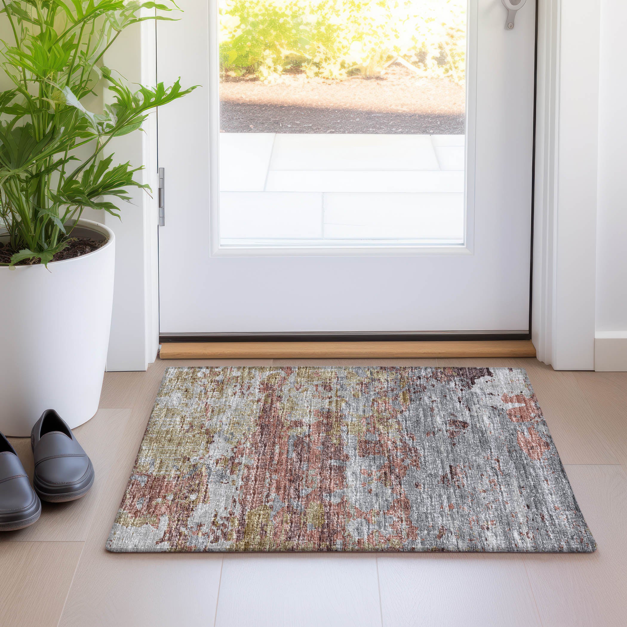 Dublin Machine Washable Transitional Multi Rug 1'8" x 2'6" #shape_Rectangle