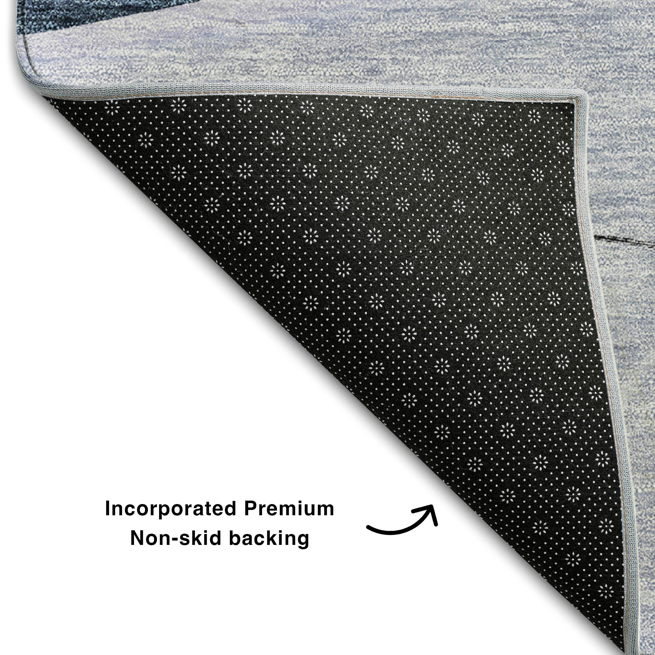 Oaxaca Machine Washable Transitional Blue Rug 1'8" x 2'6" #shape_Rectangle