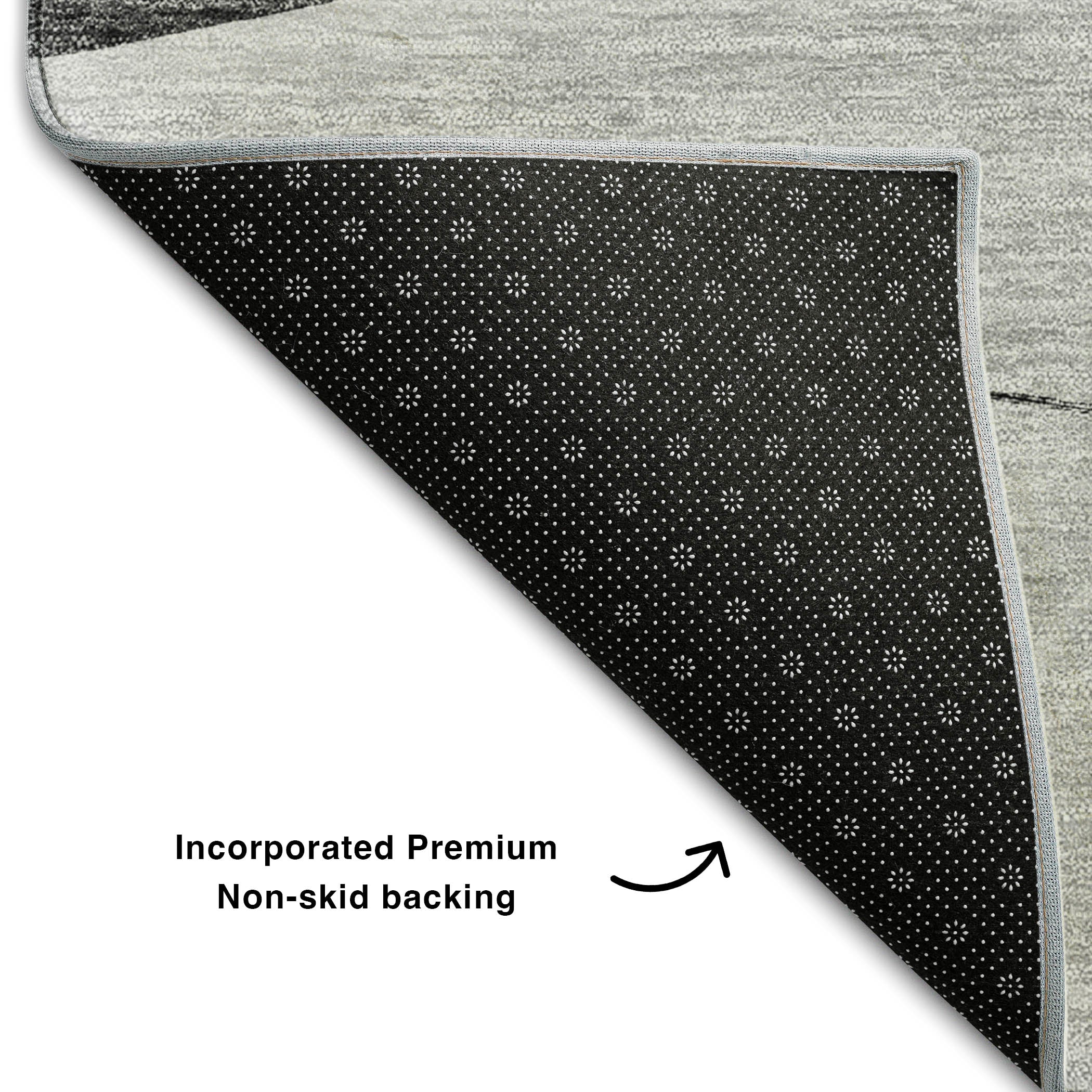 Oaxaca Machine Washable Transitional Gray Rug 1'8" x 2'6" #shape_Rectangle