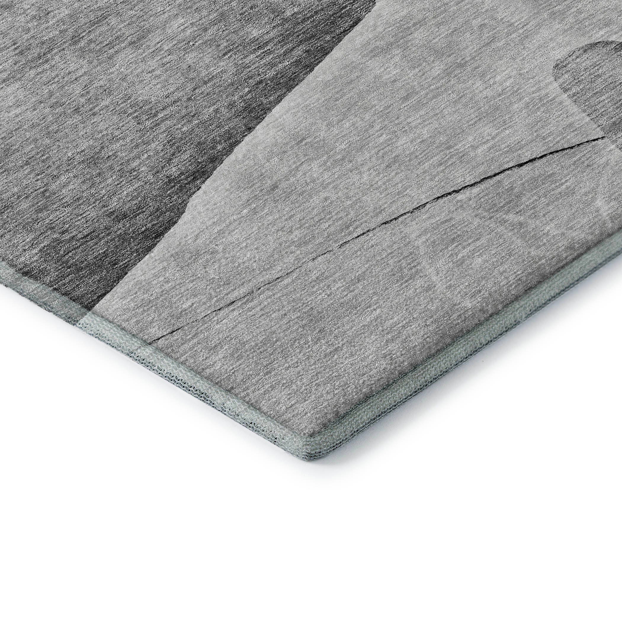 Oaxaca Machine Washable Transitional Gray Rug 1'8" x 2'6" #shape_Rectangle