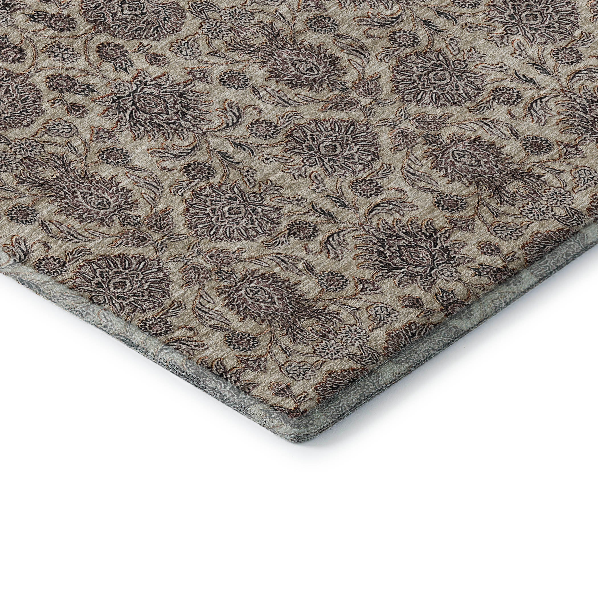 Rome Machine Washable Transitional Ivory Rug 1'8" x 2'6" #shape_Rectangle