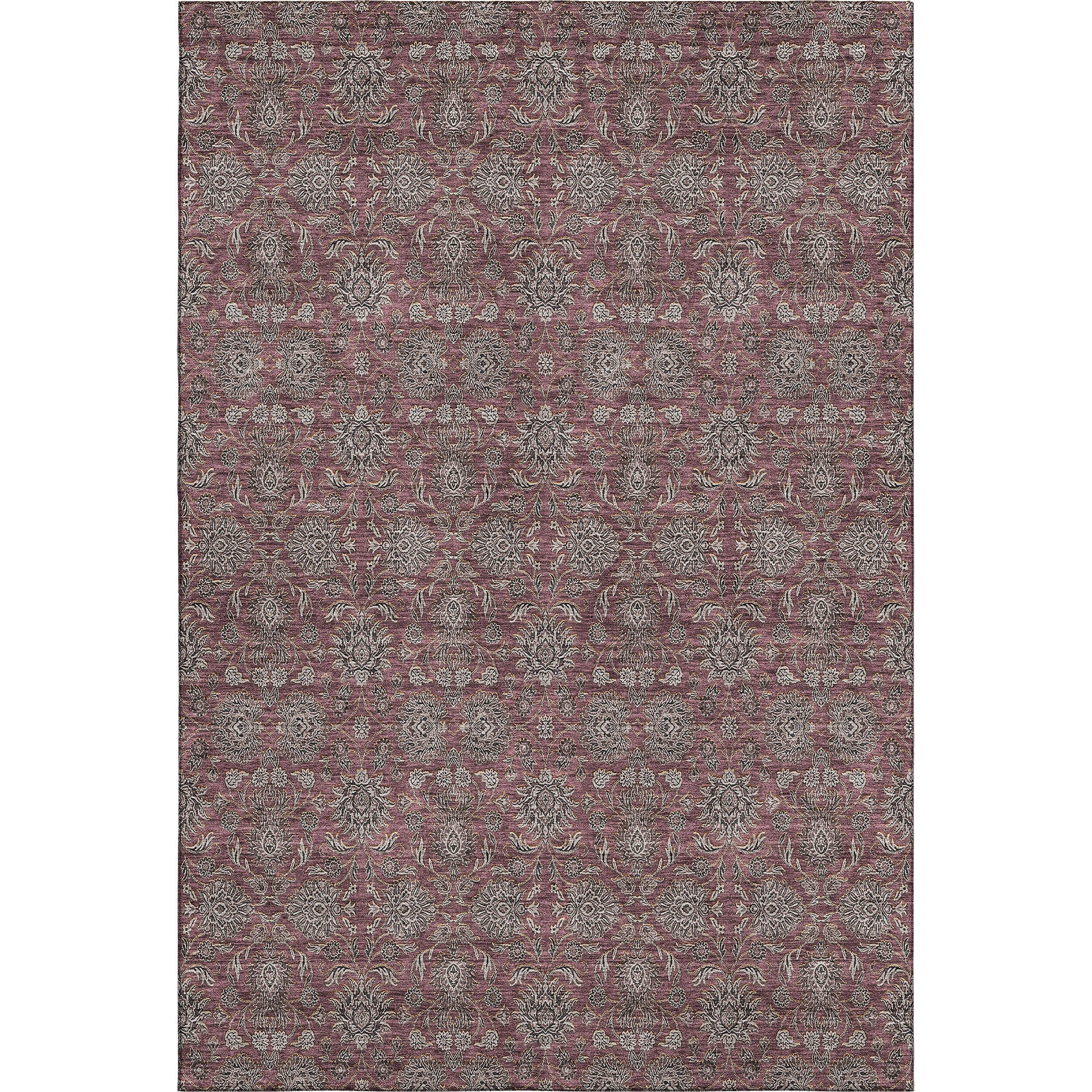 Rome Machine Washable Transitional Merlot Red Rug 2'6" x 3'10" #shape_Rectangle