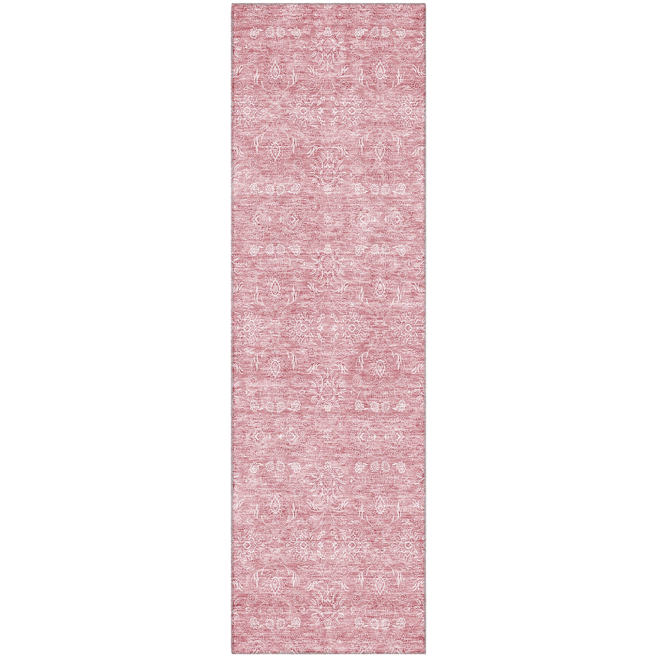 Marrakech Machine Washable Transitional Blush Pink Rug 2'3" x 7'6" #shape_Runner