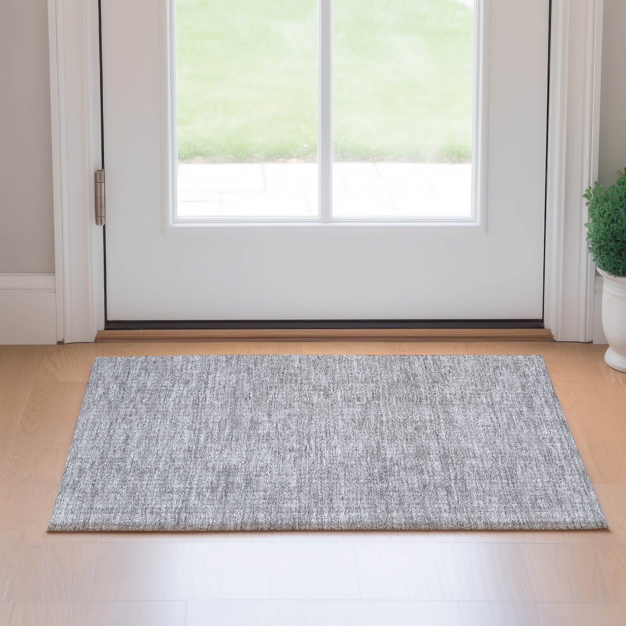 Marrakech Machine Washable Transitional Gray Rug 1'8" x 2'6" #shape_Rectangle