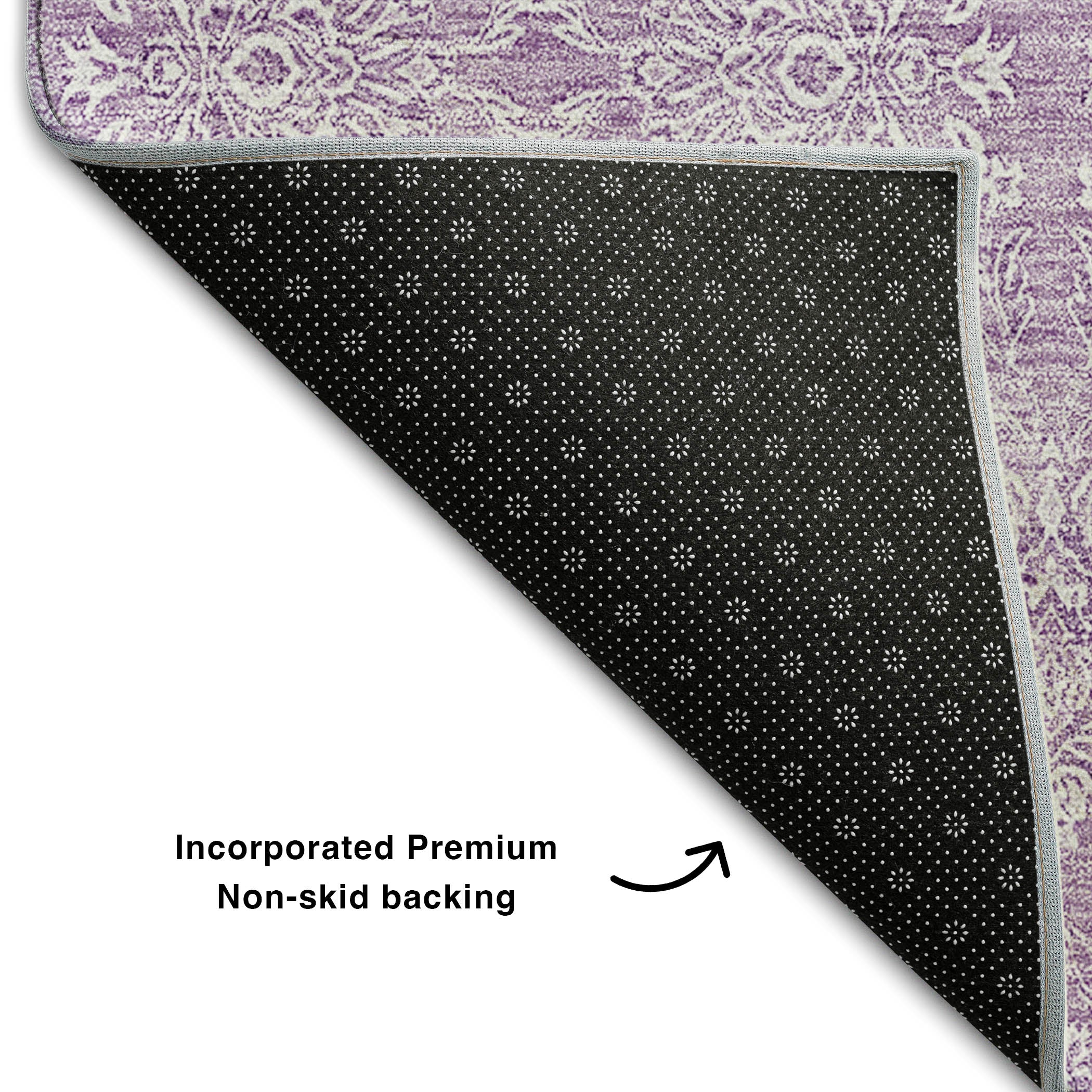 Marrakech Machine Washable Transitional Lavender Purple Rug 1'8" x 2'6" #shape_Rectangle