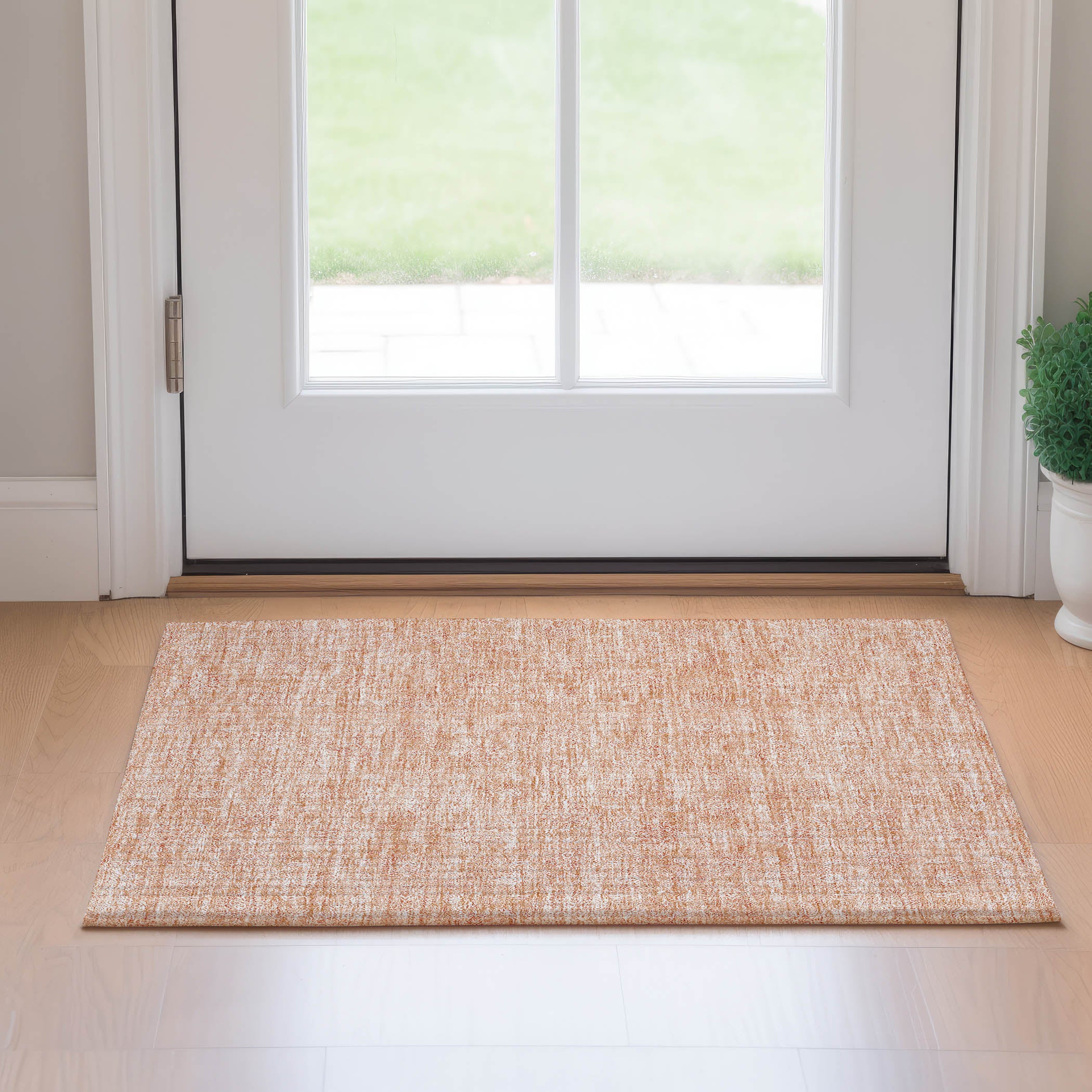 Marrakech Machine Washable Transitional Peach Orange Rug 1'8" x 2'6" #shape_Rectangle