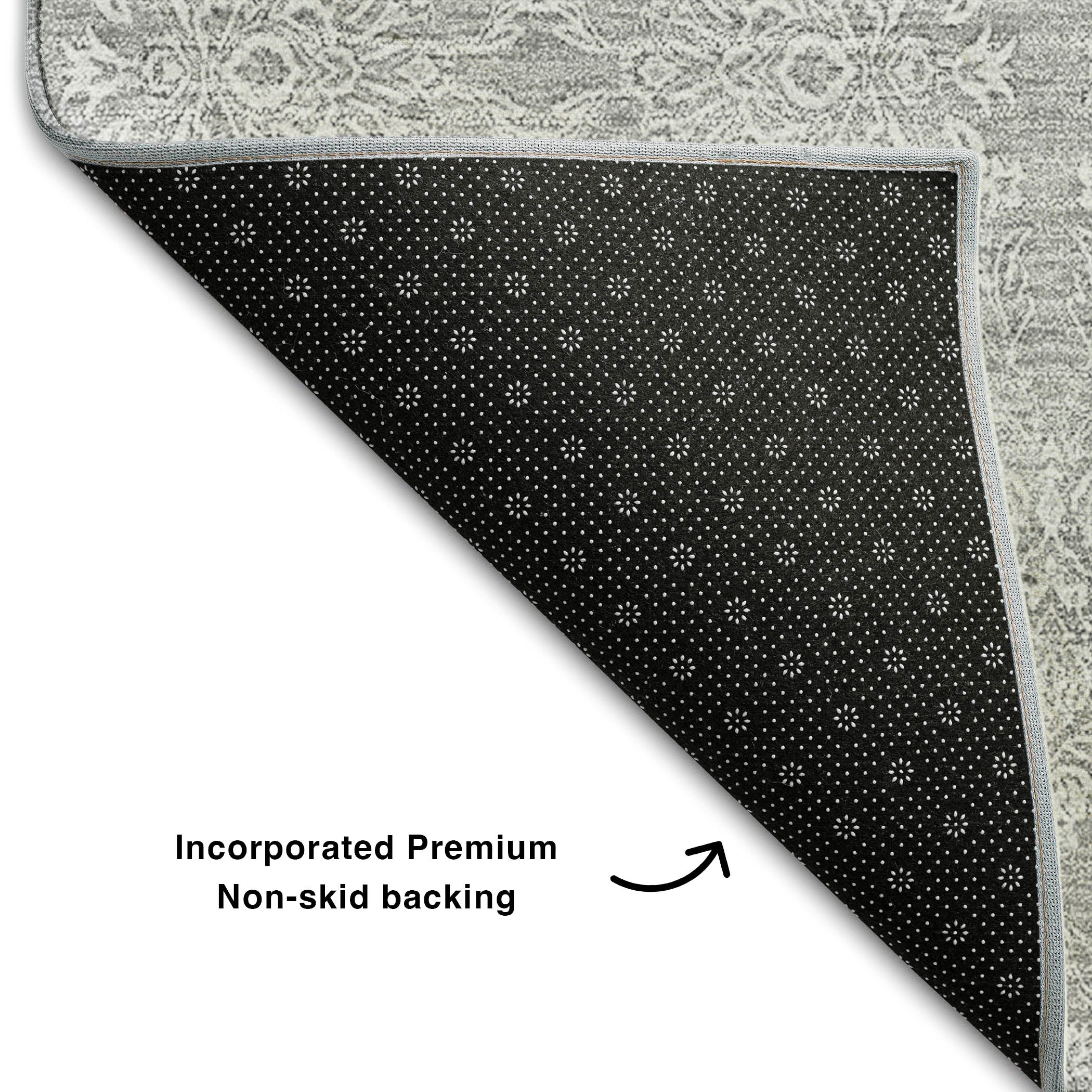 Marrakech Machine Washable Transitional Silver Gray Rug 1'8" x 2'6" #shape_Rectangle