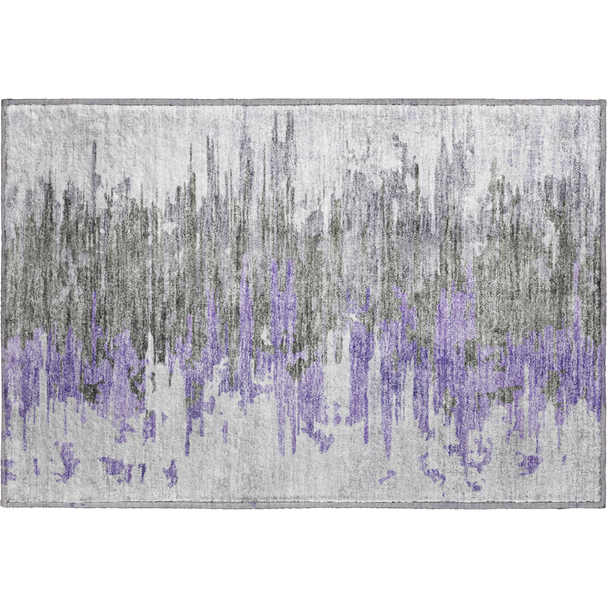 Siena Machine Washable Transitional Purple Rug 1'8" x 2'6" #shape_Rectangle