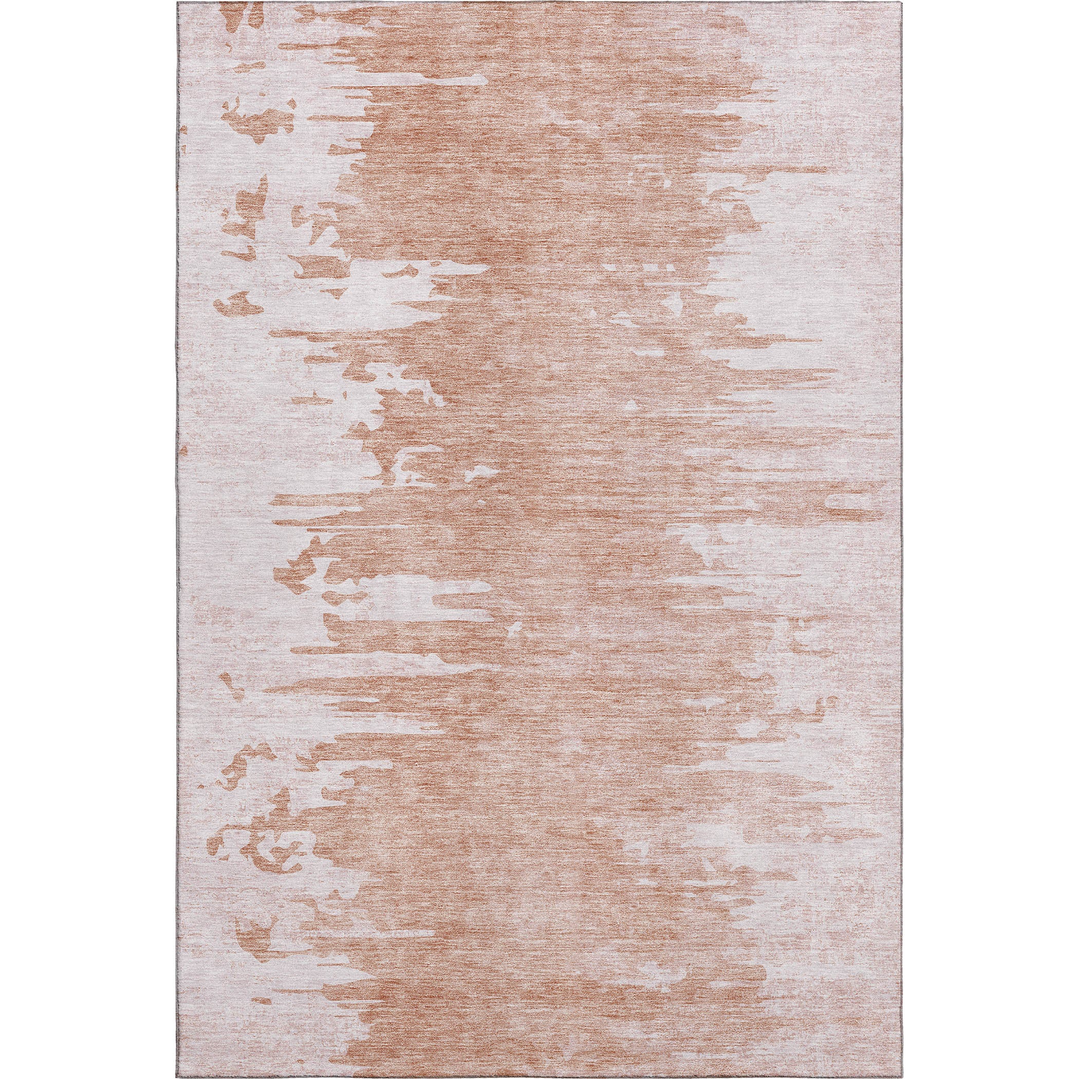 Kyoto Machine Washable Transitional Terracotta Orange Rug 2'6" x 3'10" #shape_Rectangle
