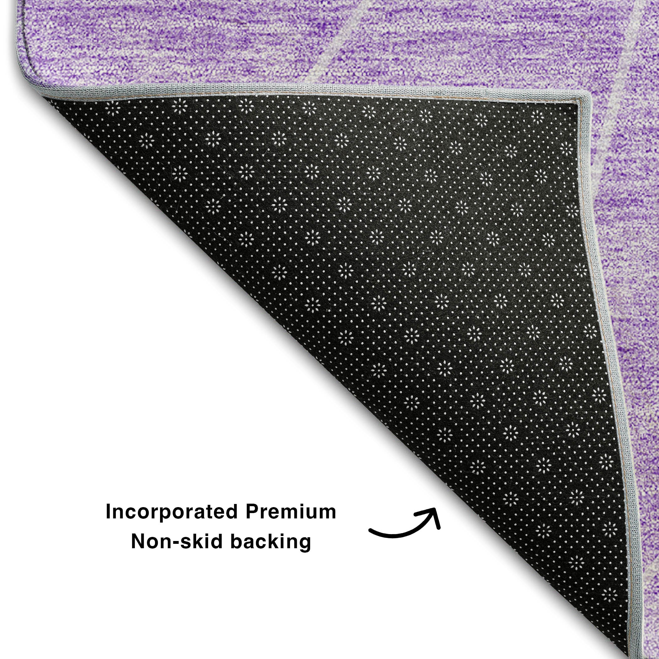 Dublin Machine Washable Transitional Lavender Purple Rug 1'8" x 2'6" #shape_Rectangle
