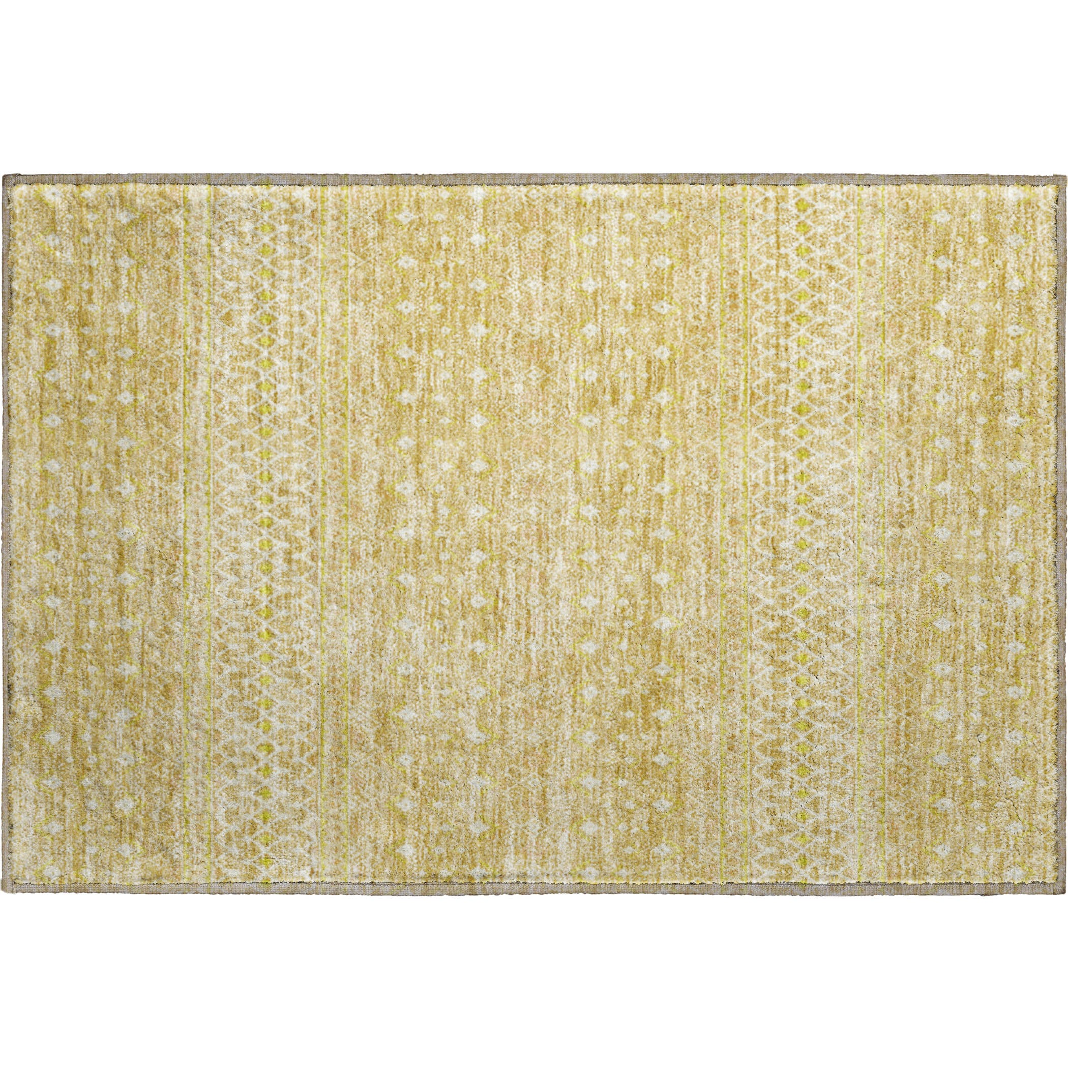 Oaxaca Machine Washable Transitional Gold Rug 1'8" x 2'6" #shape_Rectangle