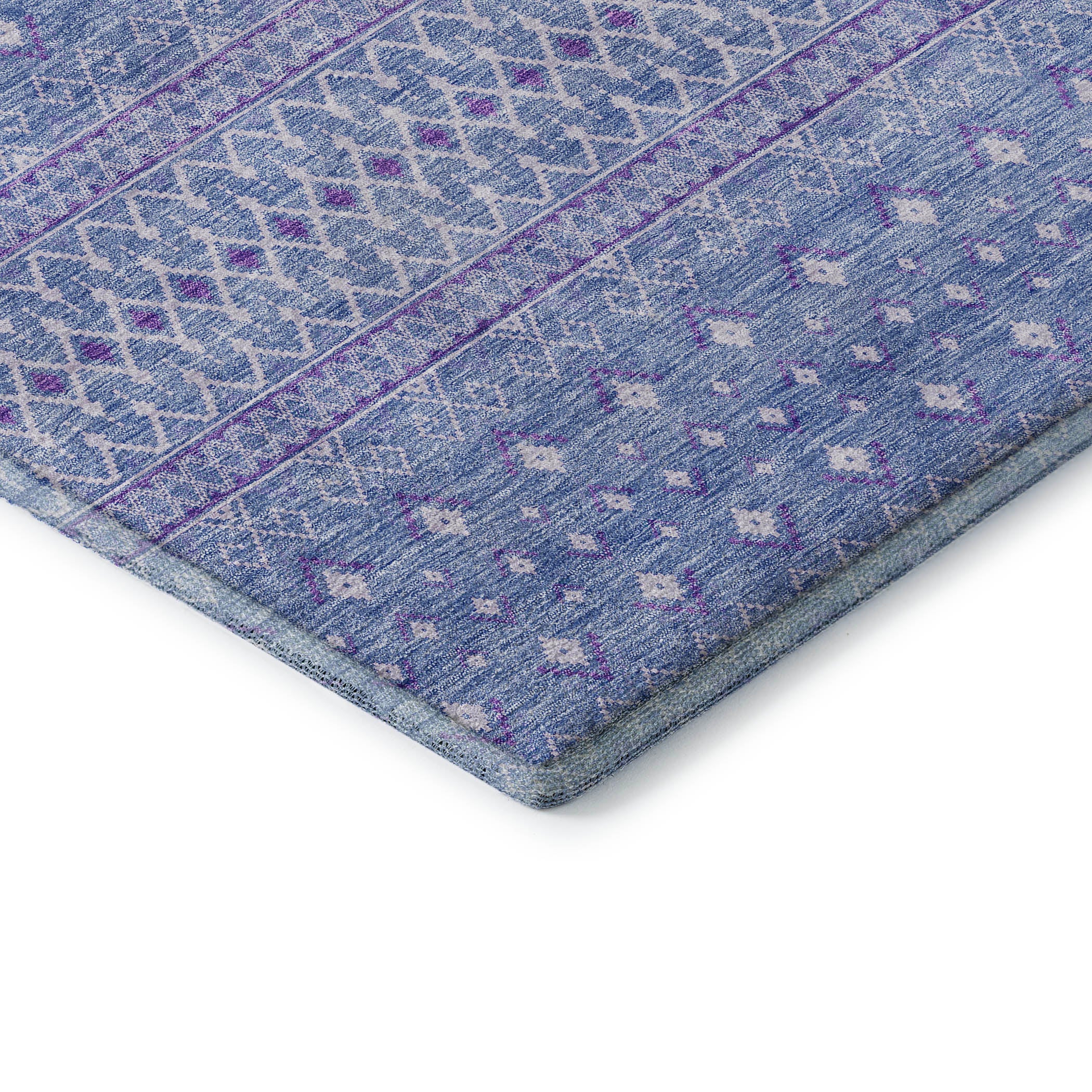 Oaxaca Machine Washable Transitional Sky Blue Rug 1'8" x 2'6" #shape_Rectangle