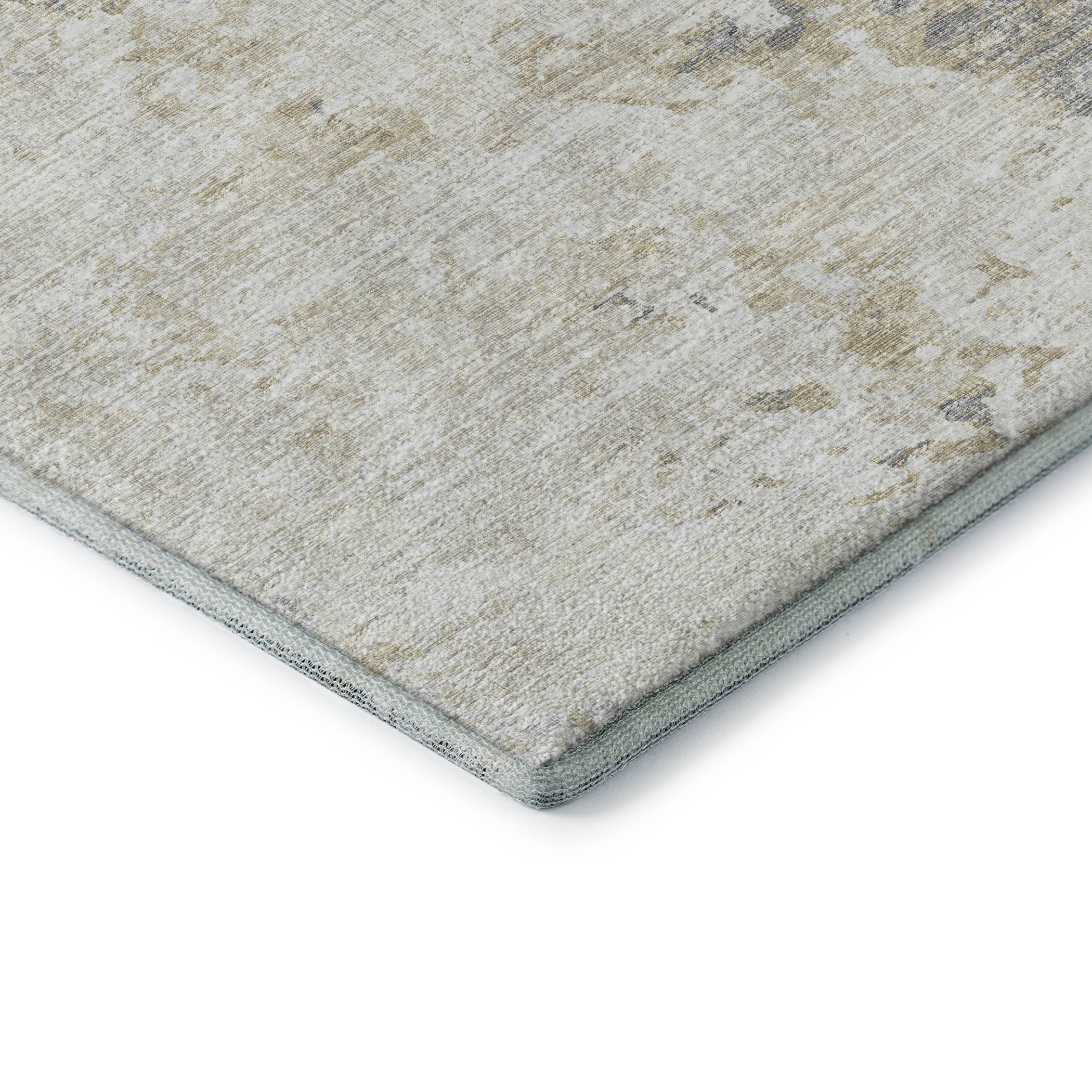 Mdina Machine Washable Transitional Ivory Rug 1'8" x 2'6" #shape_Rectangle