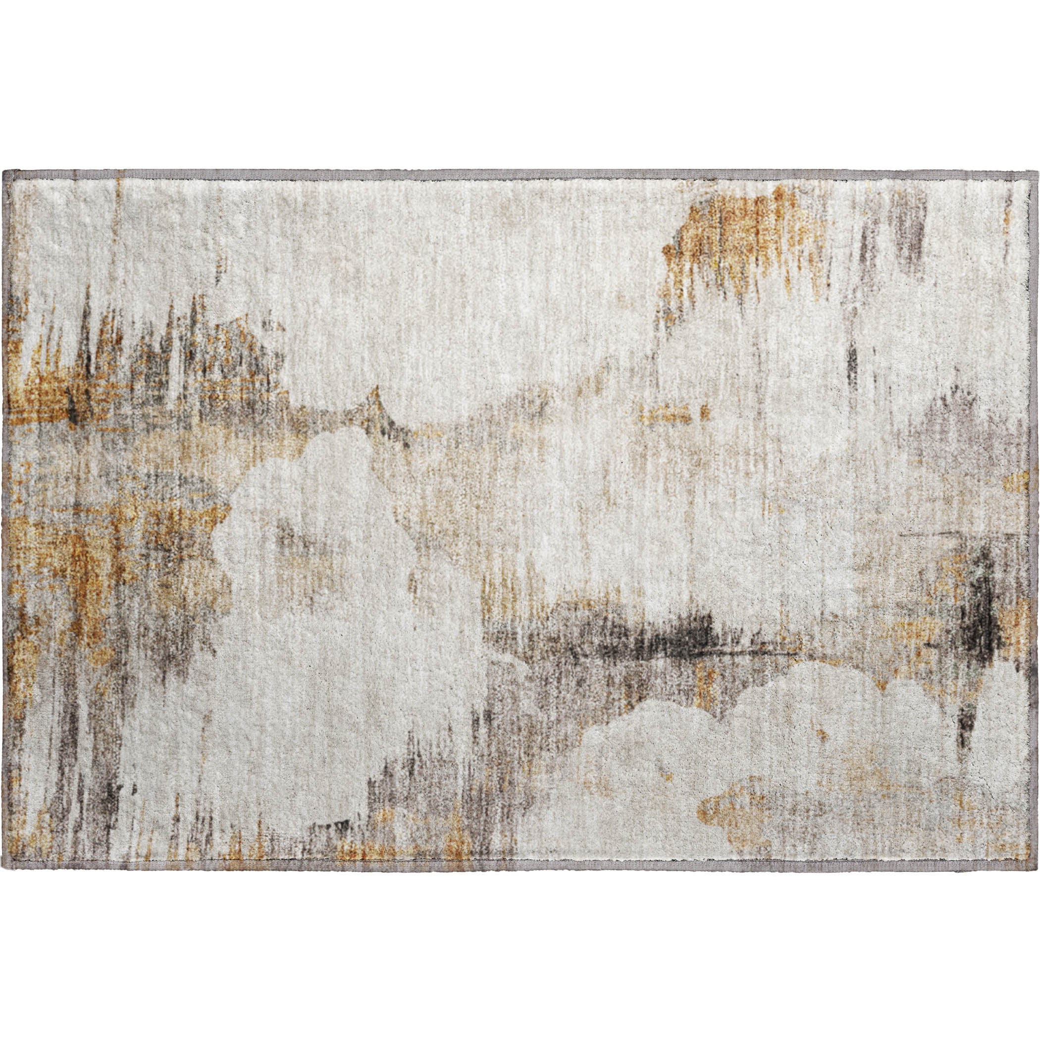 Sintra Machine Washable Transitional Beige Brown Rug 1'8" x 2'6" #shape_Rectangle
