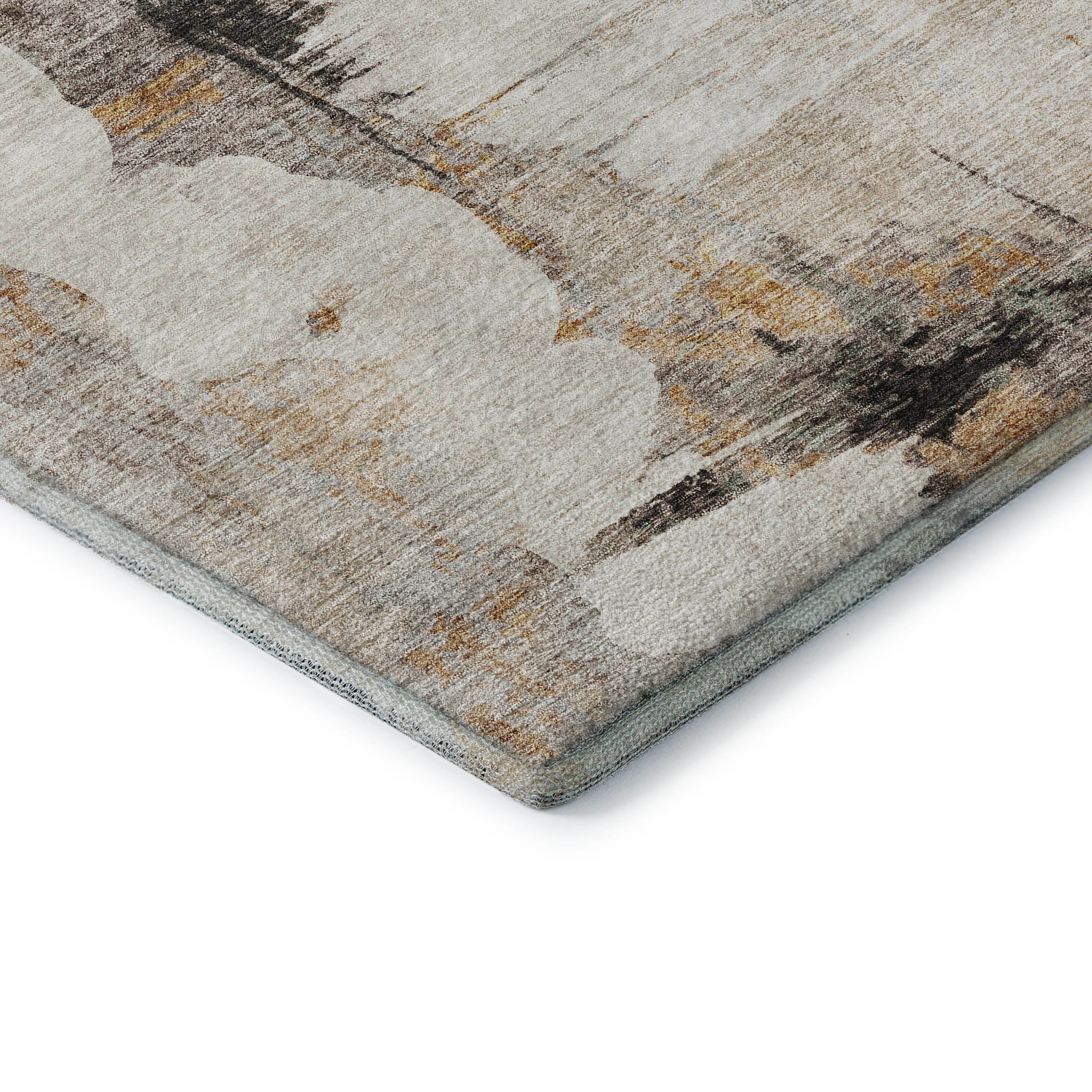 Sintra Machine Washable Transitional Beige Brown Rug 1'8" x 2'6" #shape_Rectangle